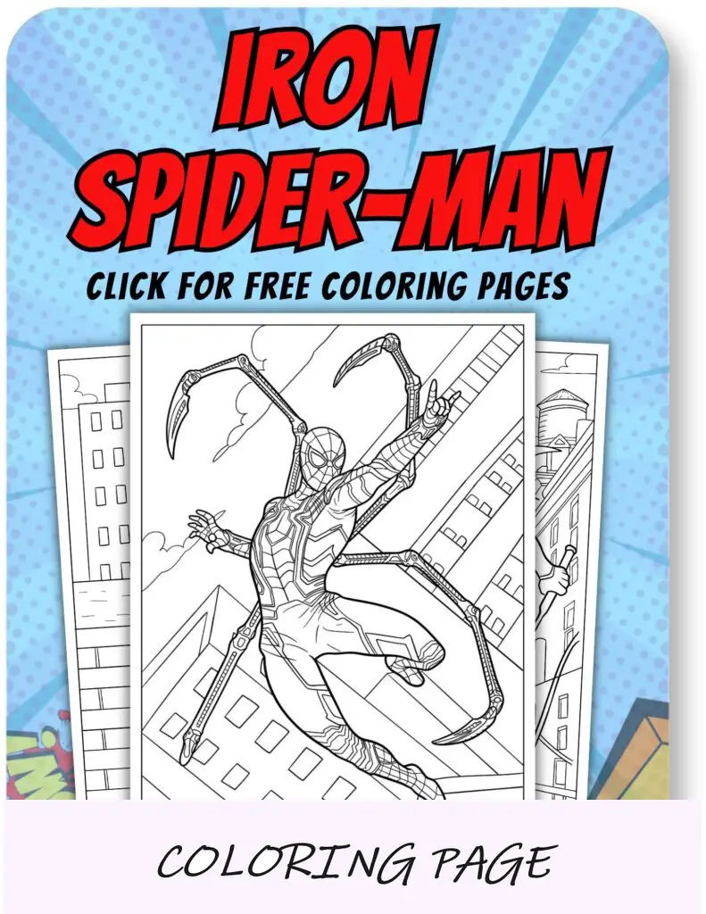 Immagine in evidenza delle pagine da colorare di Iron Spider-Man