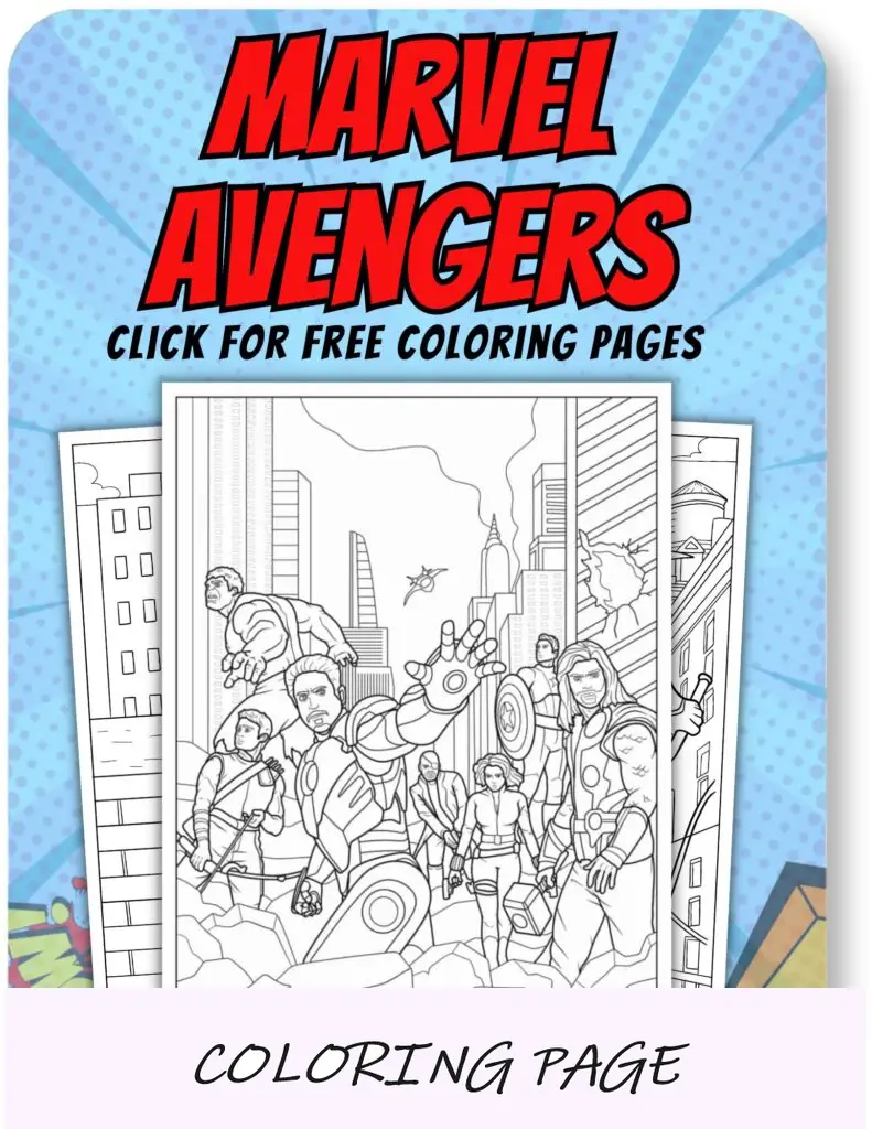 Disegni da colorare Marvel Avengers per supereroi