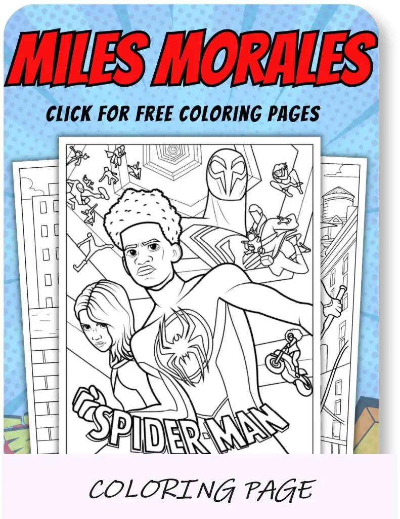 Miles Morales Disegni da colorare per supereroi