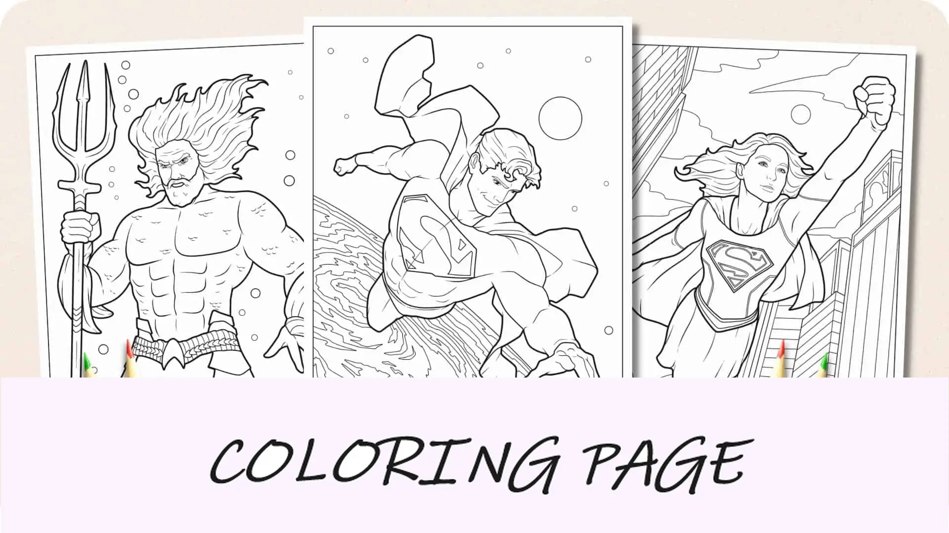 Disegni da colorare di supereroi Immagine in evidenza