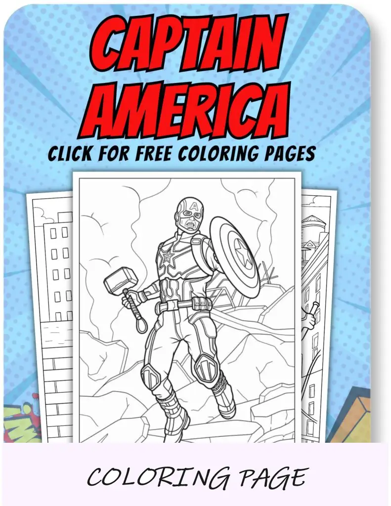 Capitan America Disegni da colorare per supereroi