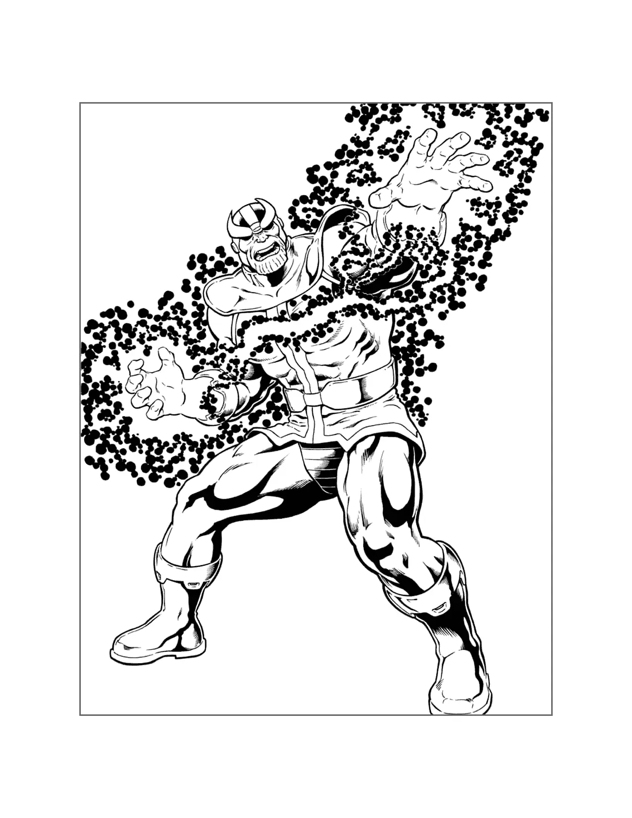 Thanos Cosmic Energy Coloring Page