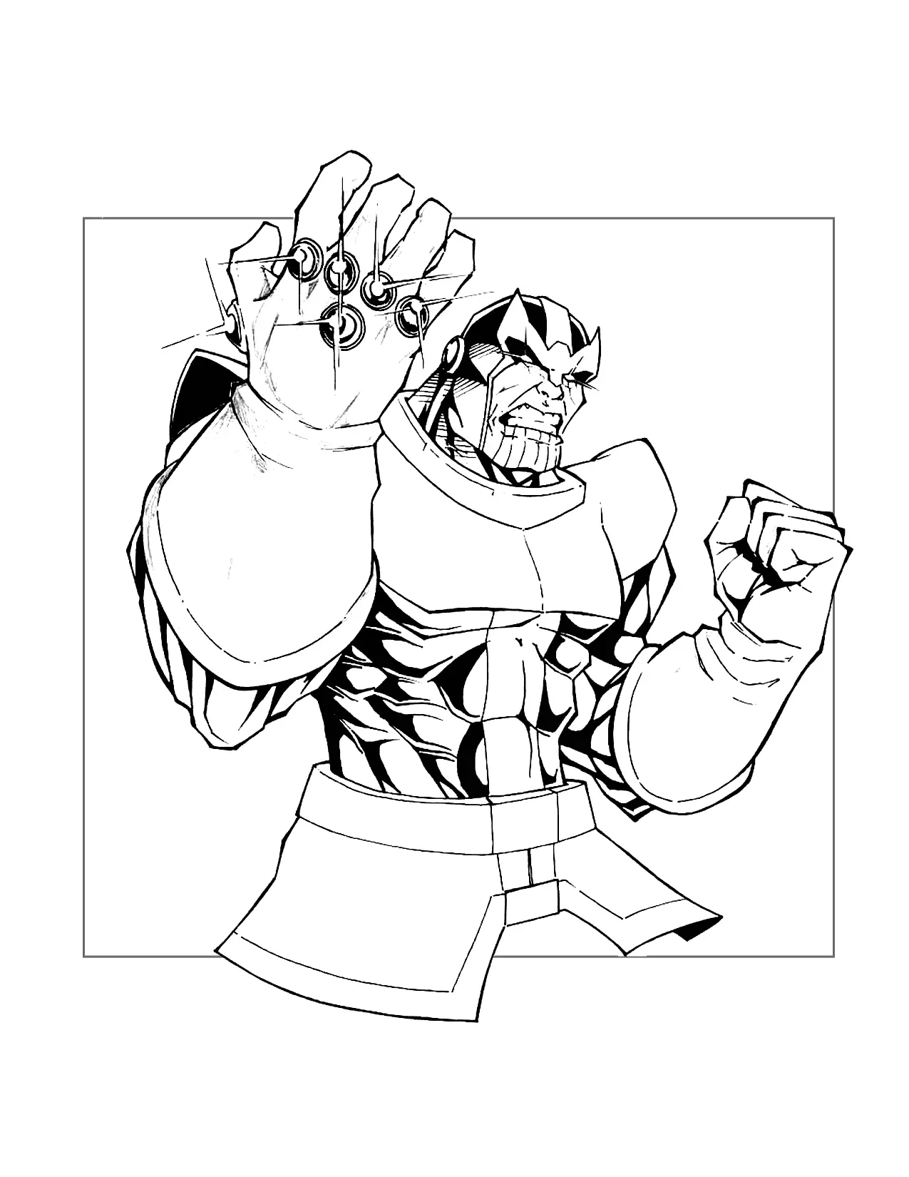 Thanos Comic Book Coloring Page