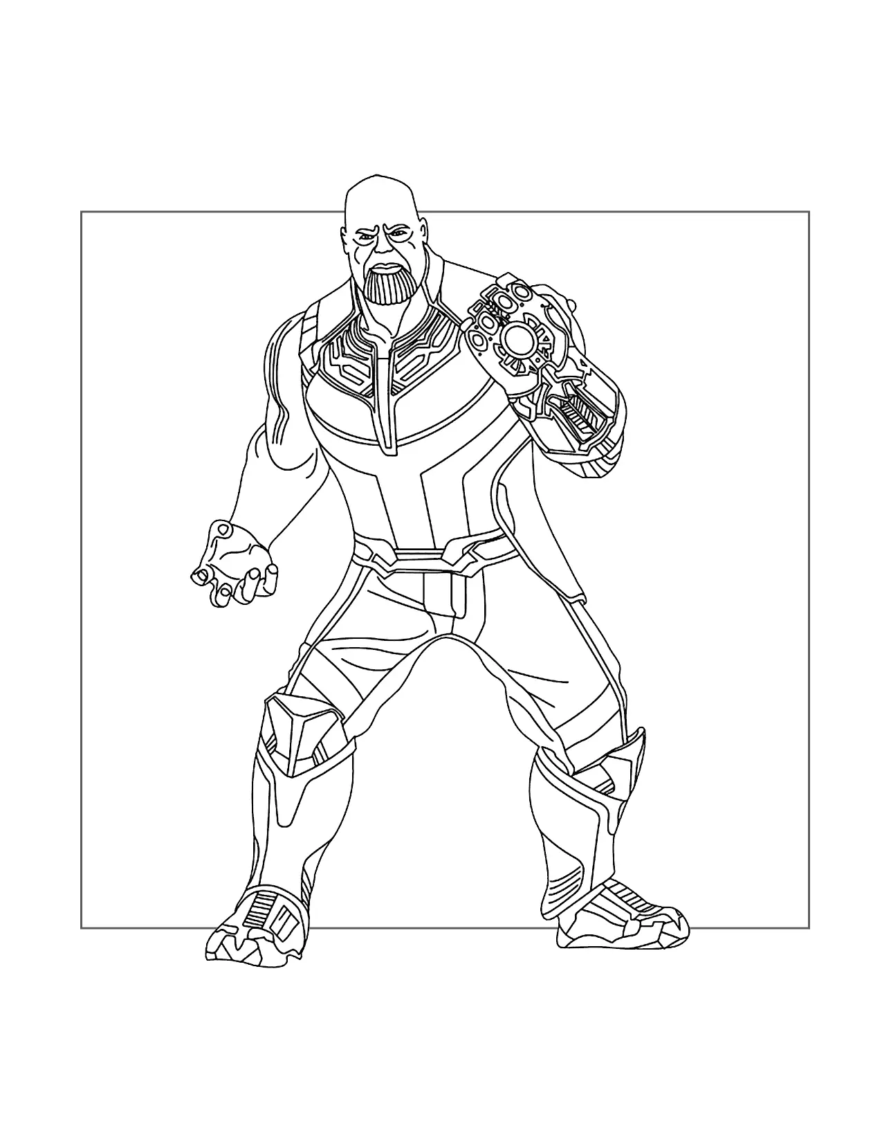Ready Thanos Coloring Page