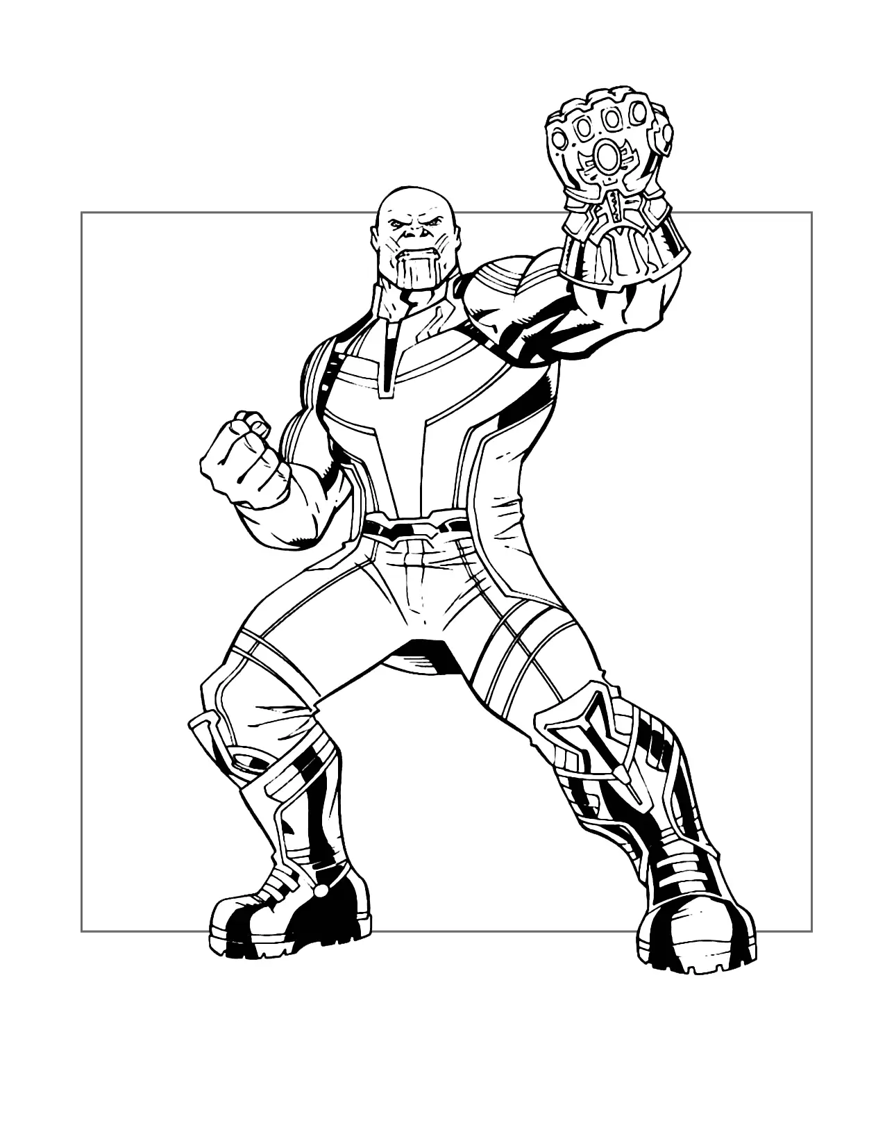 Mad Titan Thanos Coloring Page