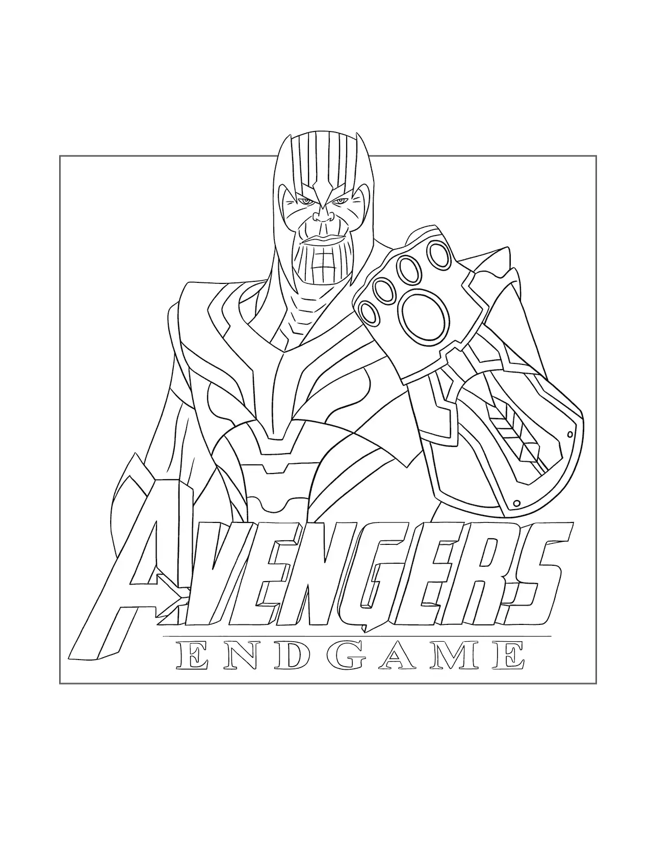 Endgame Thanos Coloring Page