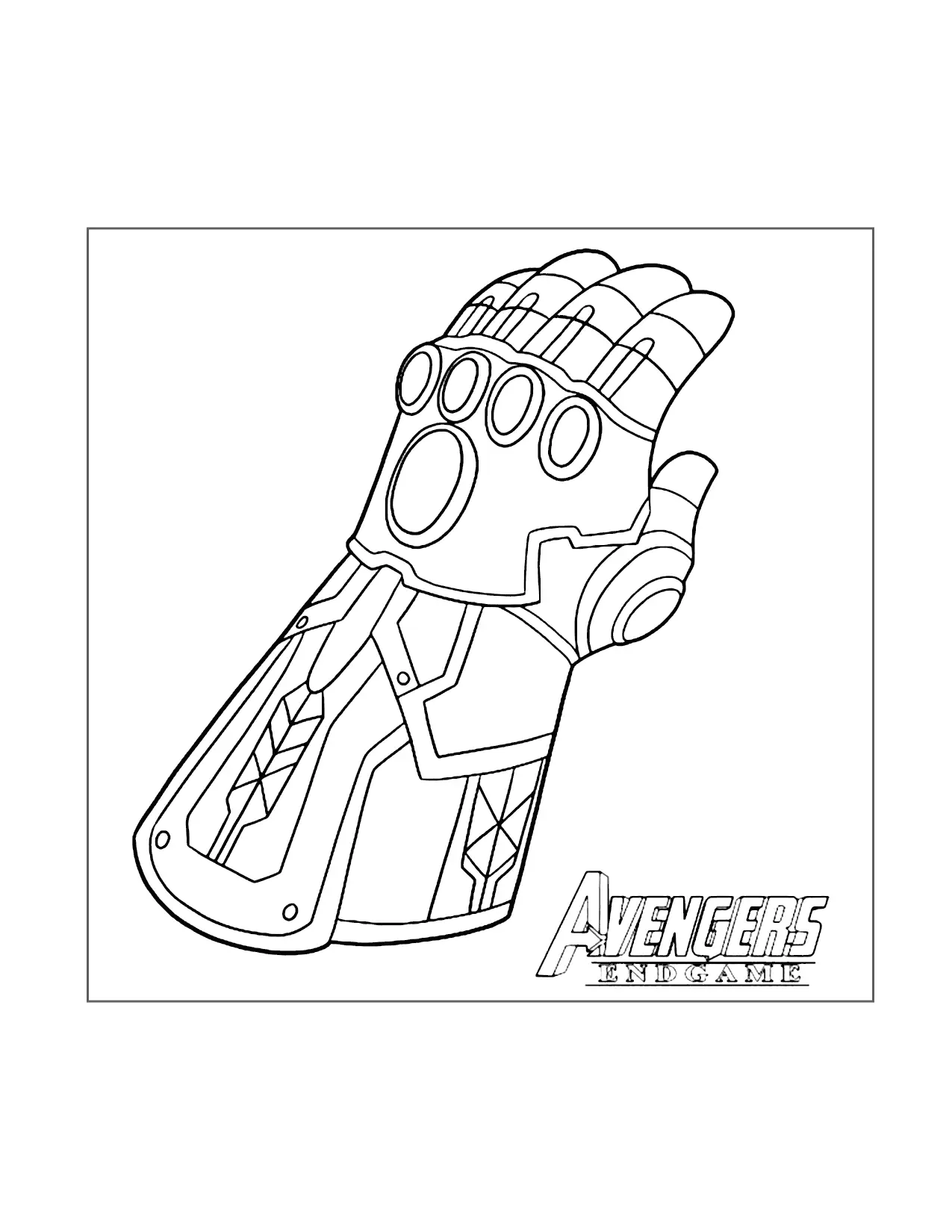 Endgame Infinity Gauntlet Coloring Page