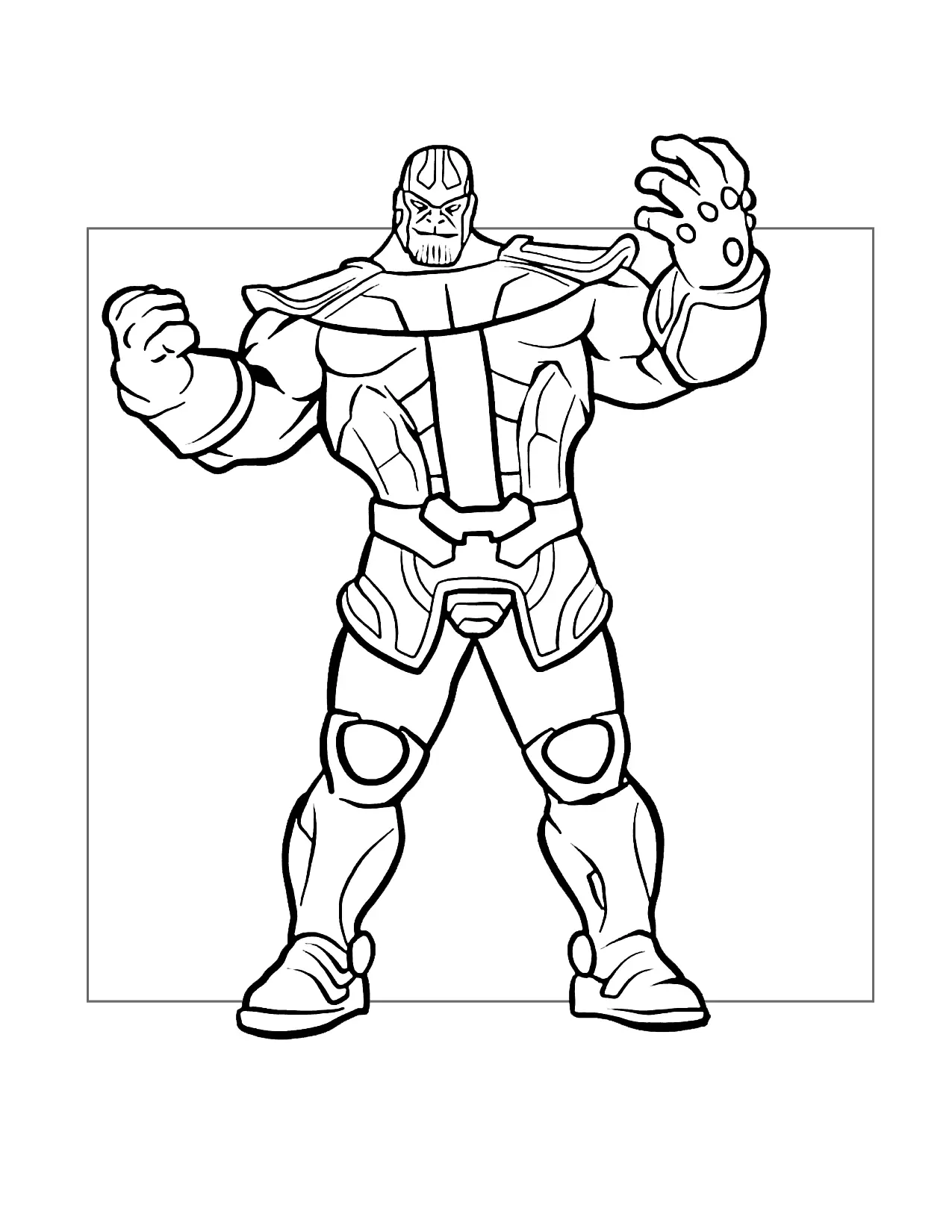 Diabolical Thanos Coloring Page