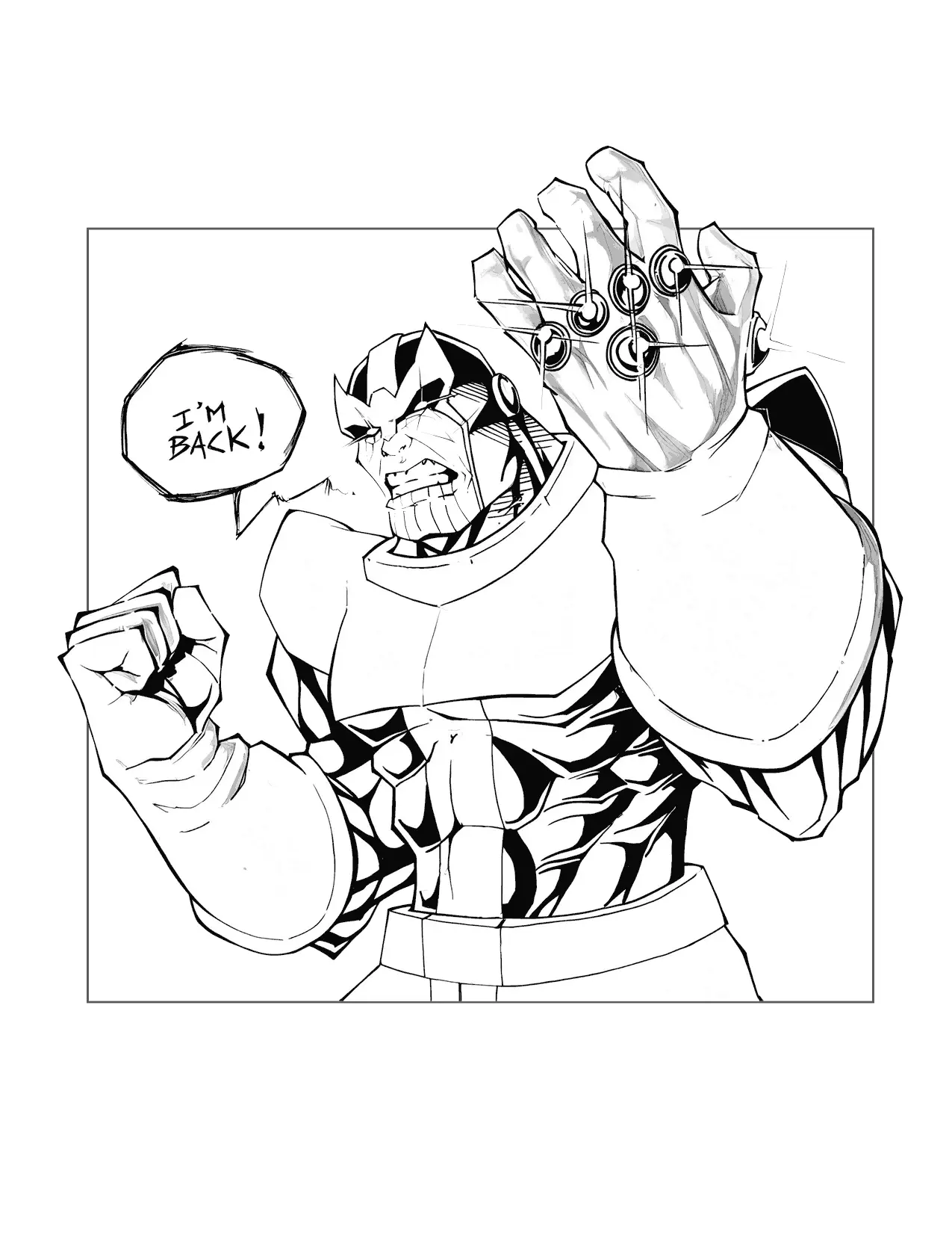 Cool Thanos Coloring Page