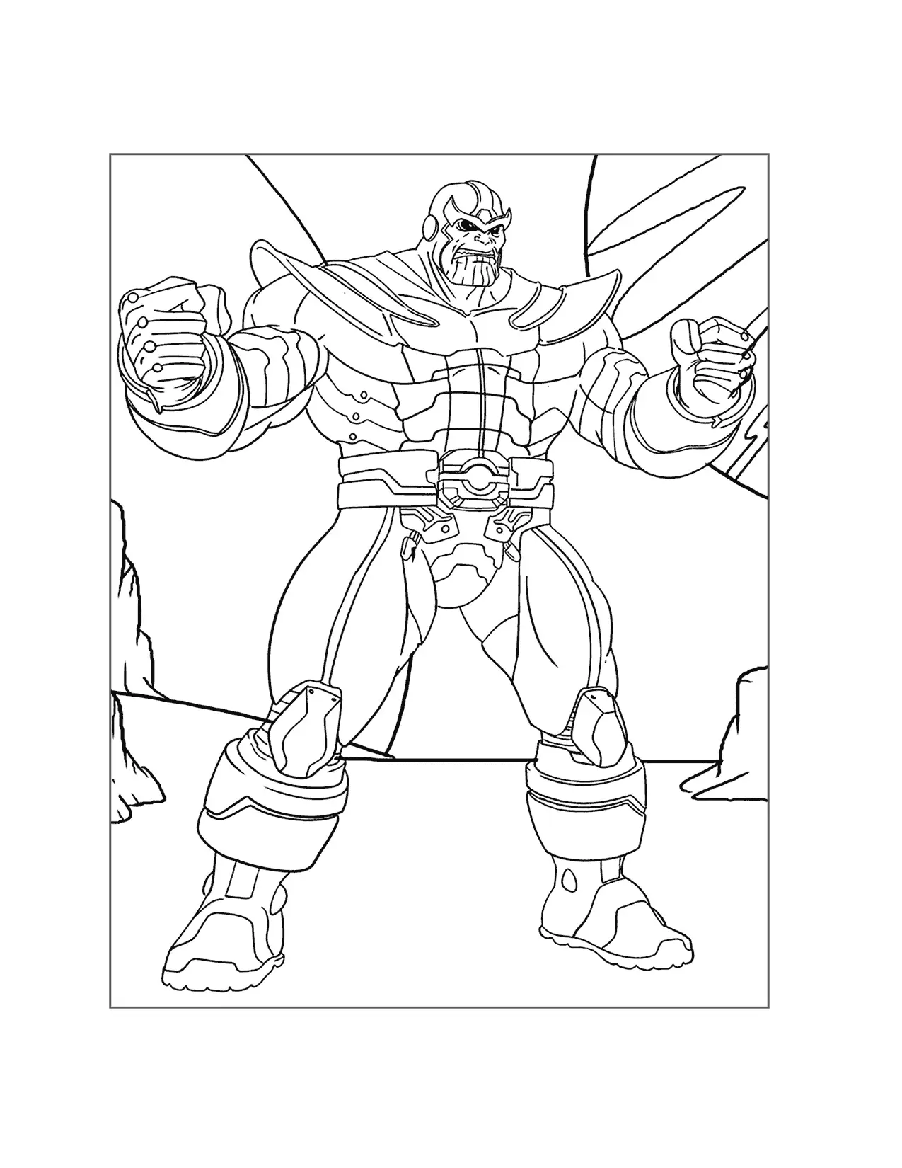 Comic Book Thanos Coloring Page