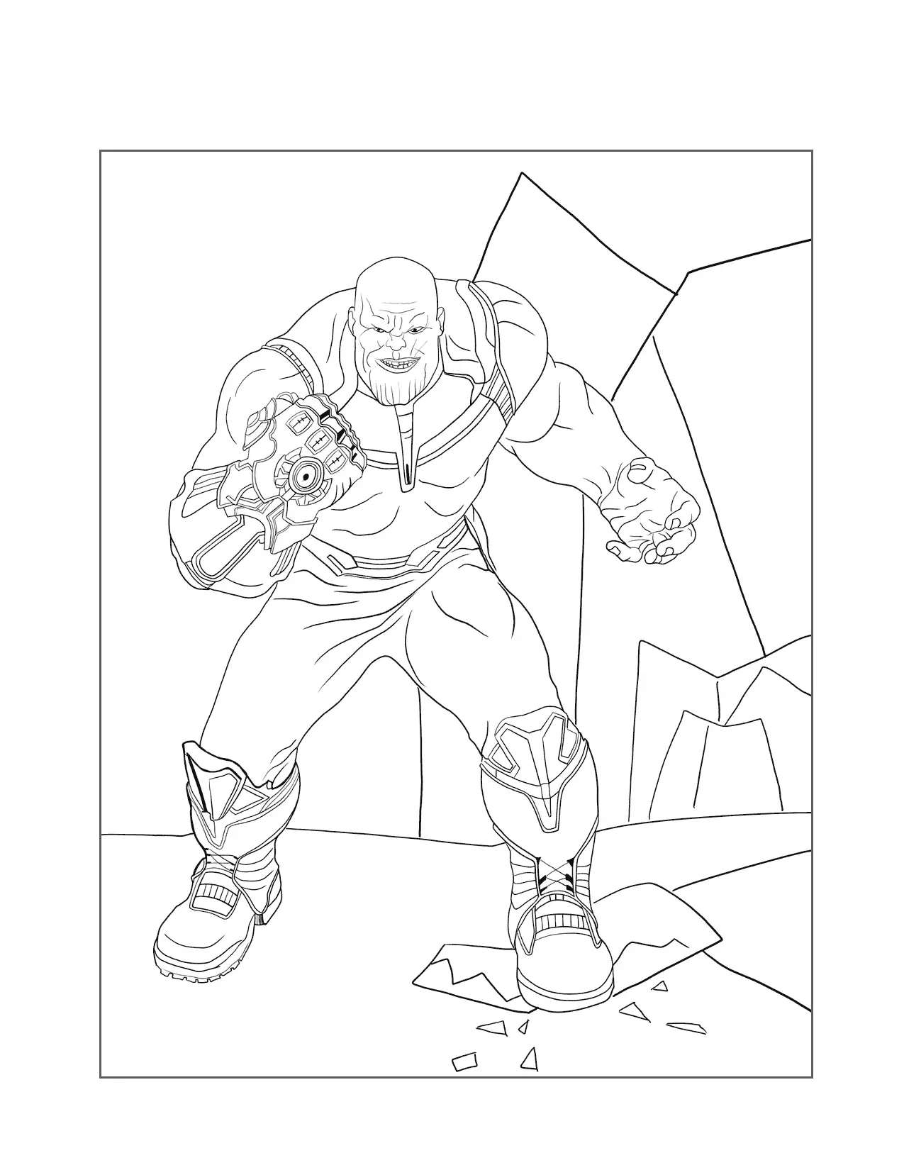 Thanos Villian Coloring Page
