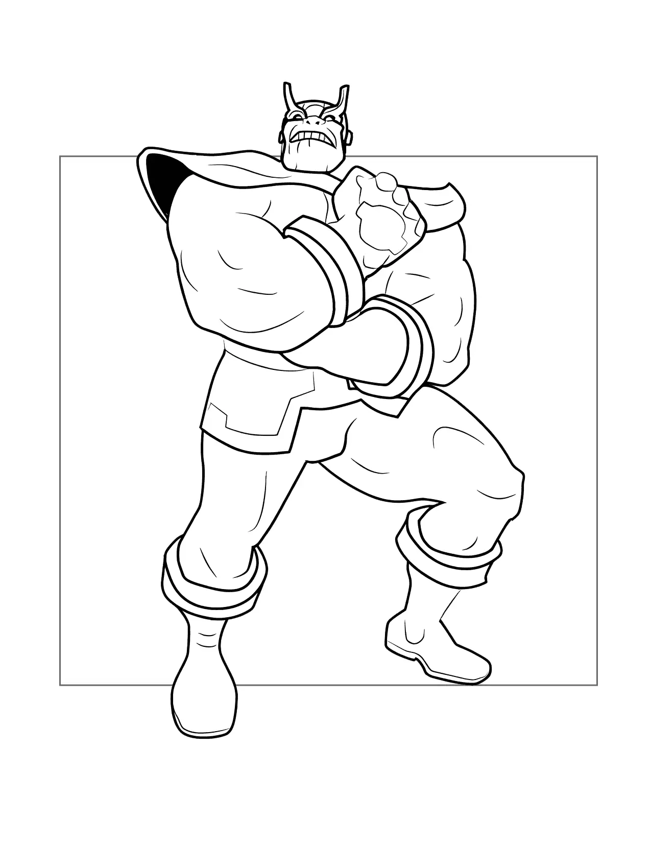 Thanos Is A Powerful Foe Coloring Page
