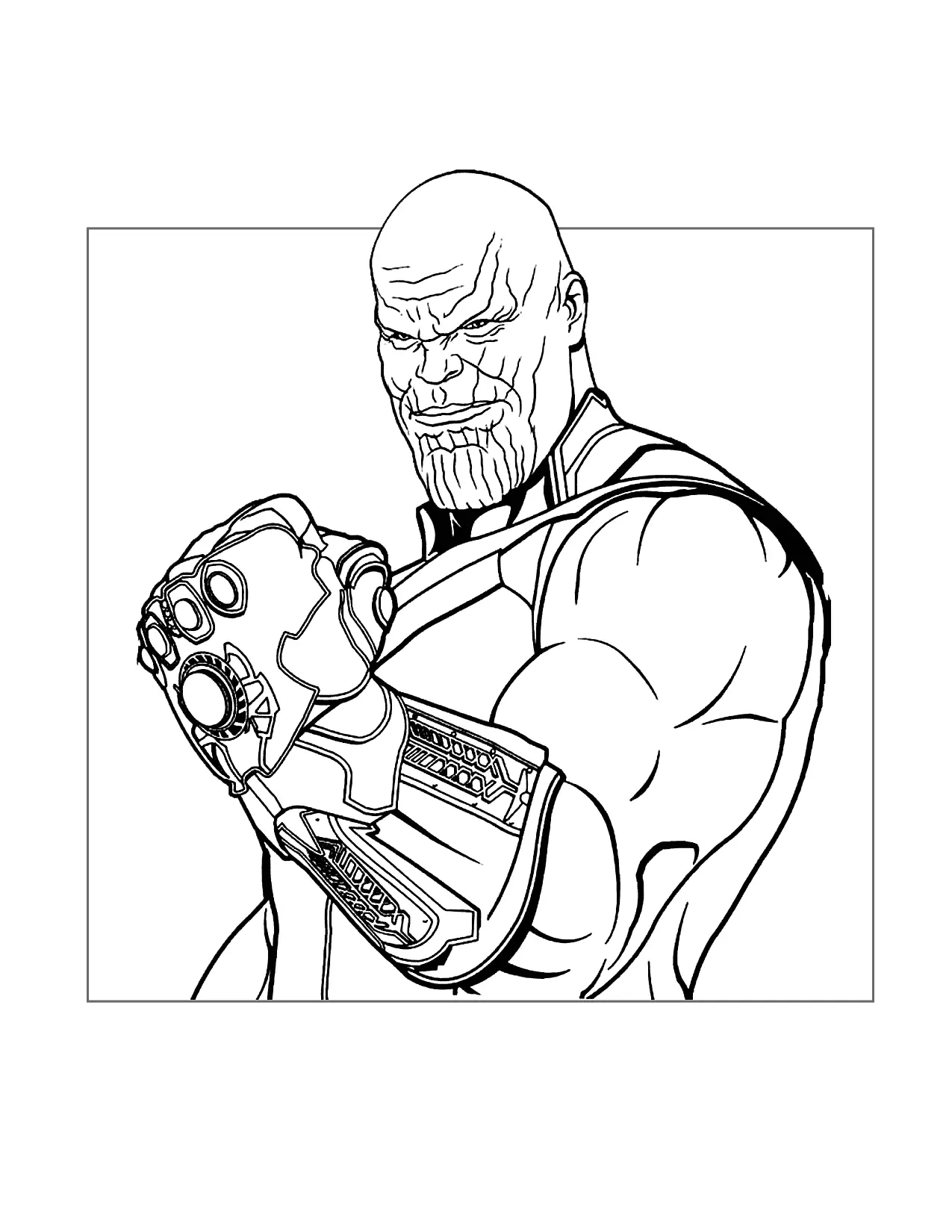 Thanos Infinity Gauntlet Coloring Page
