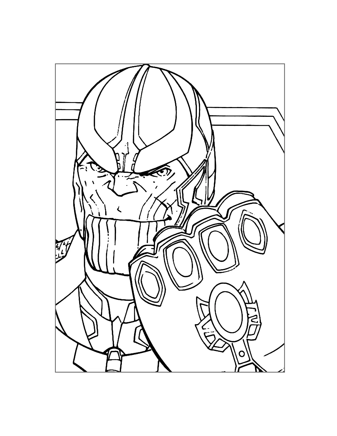 Thanos Has The Stones Coloring Page