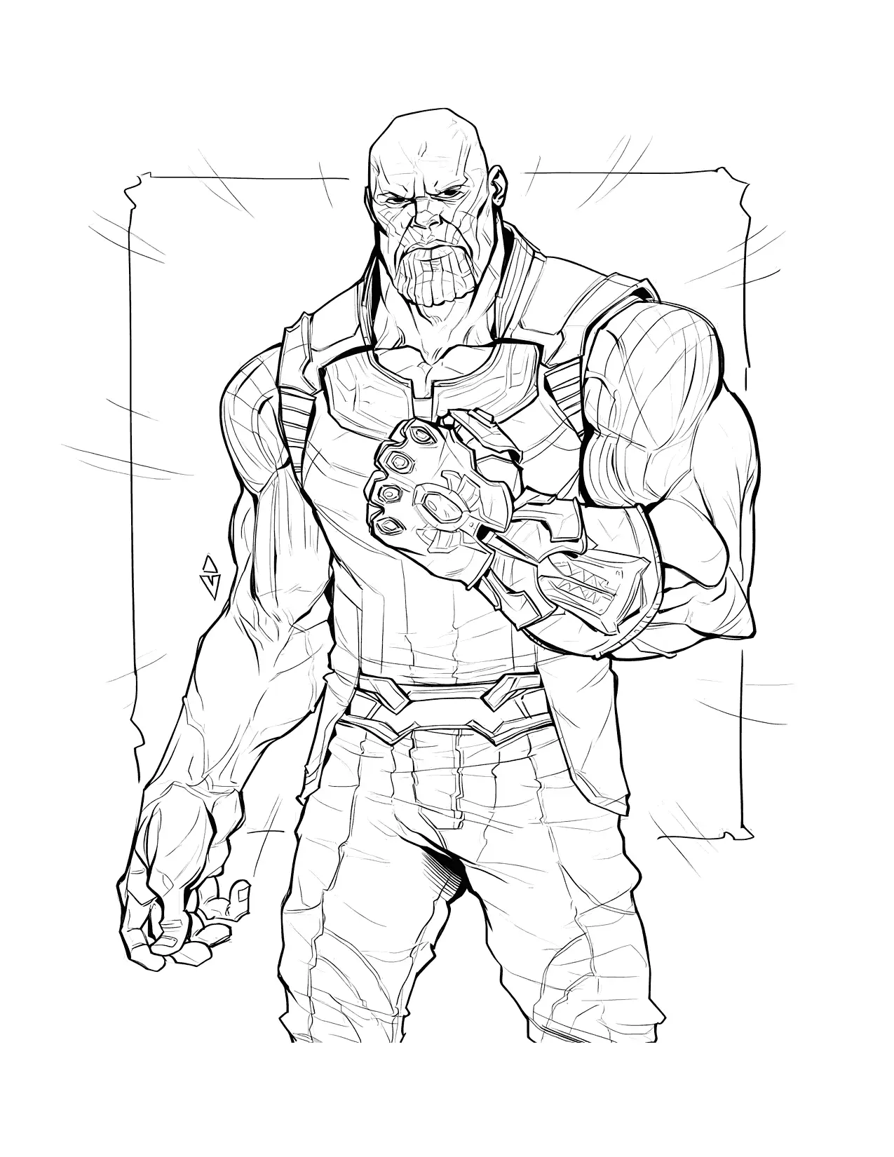 Thanos Drawing To Color