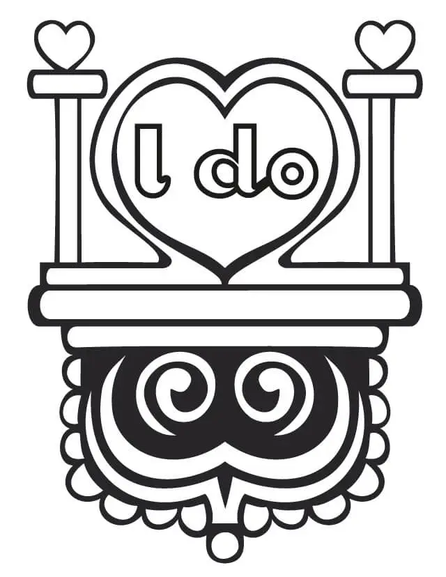 I Do Wedding Art Coloring Pages