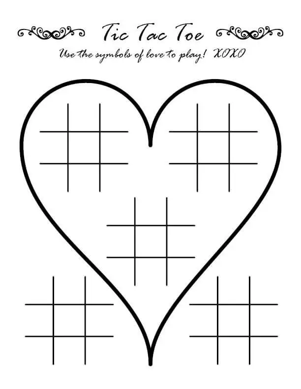 Wedding Activity Sheet Tic Tac Toe