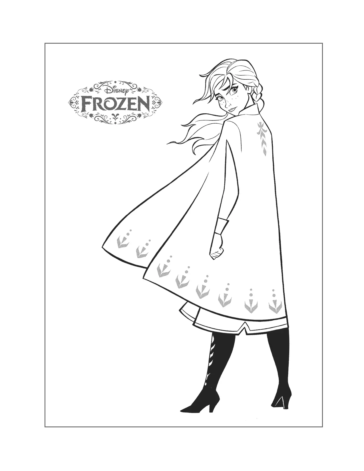 Frozen Anna Coloring Page