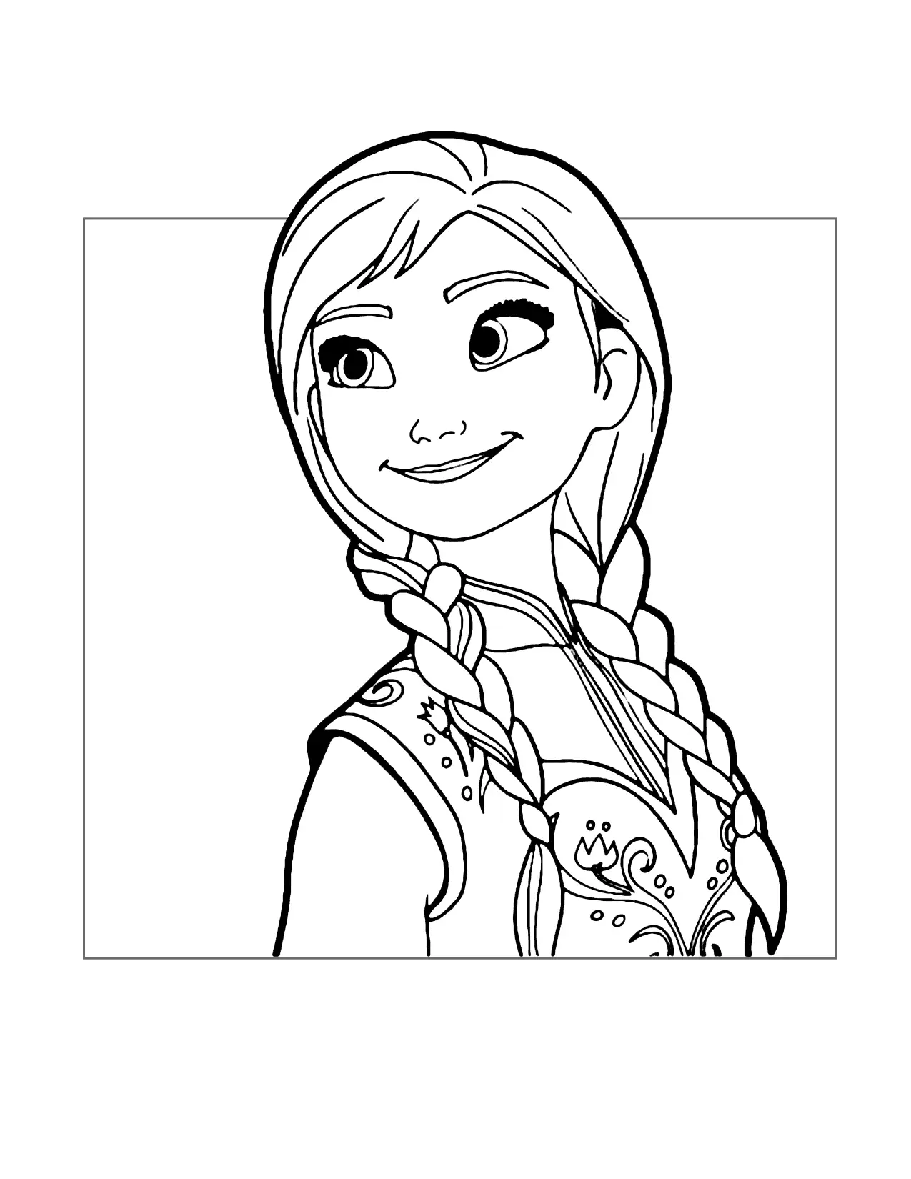 Anna Frozen Coloring Page