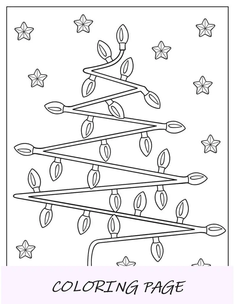Luzes de Natal em formato de árvore