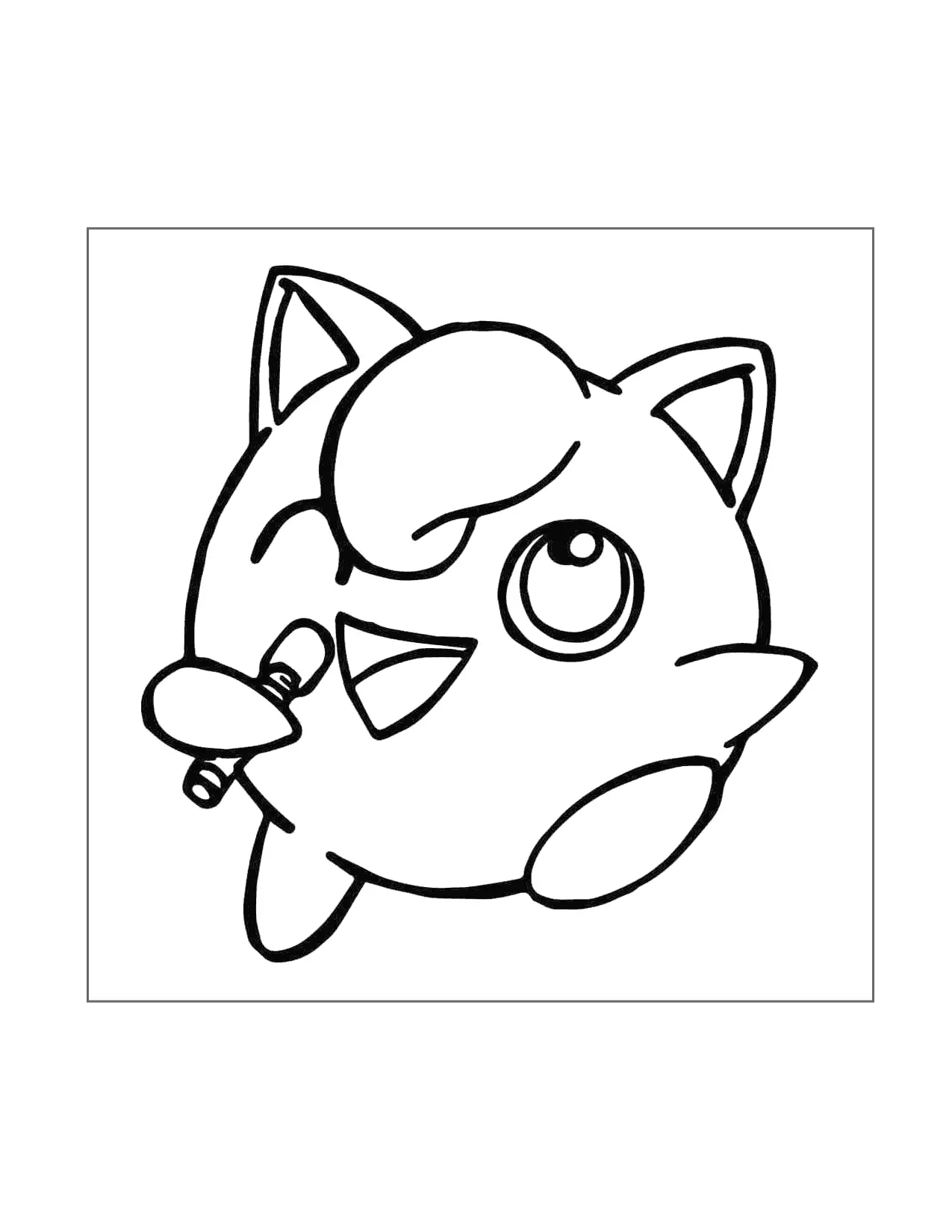 Jigglypuff Singing Coloring Page