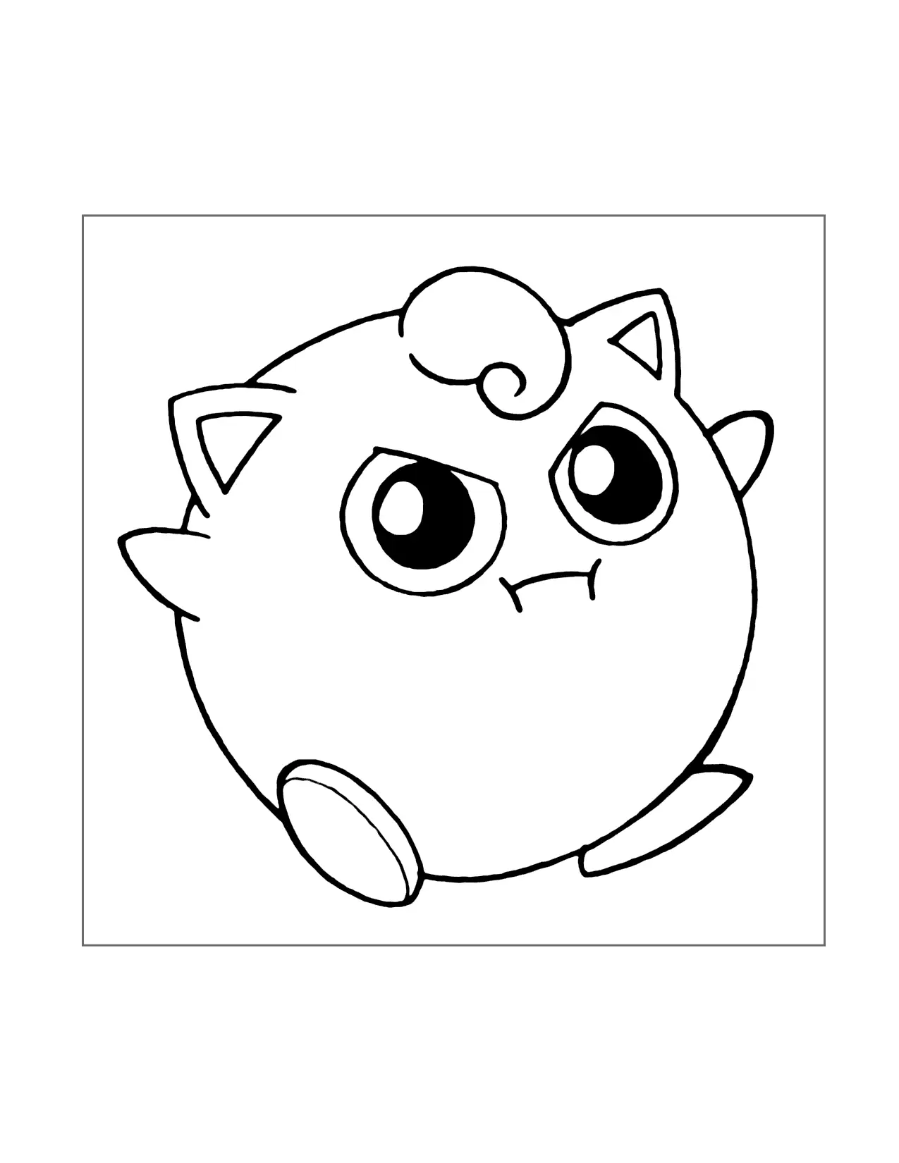 Jigglypuff Puffs Up Coloring Page