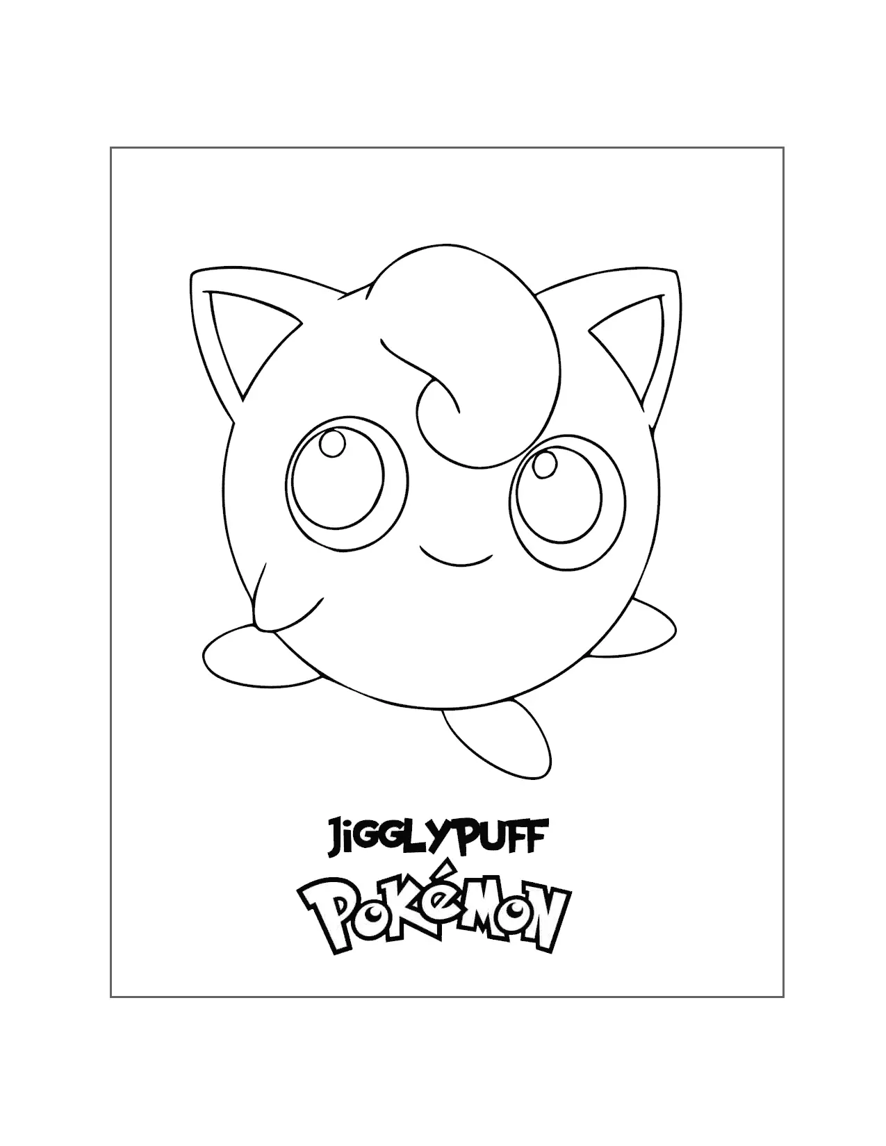 Jigglypuff Pokemon Coloring Page
