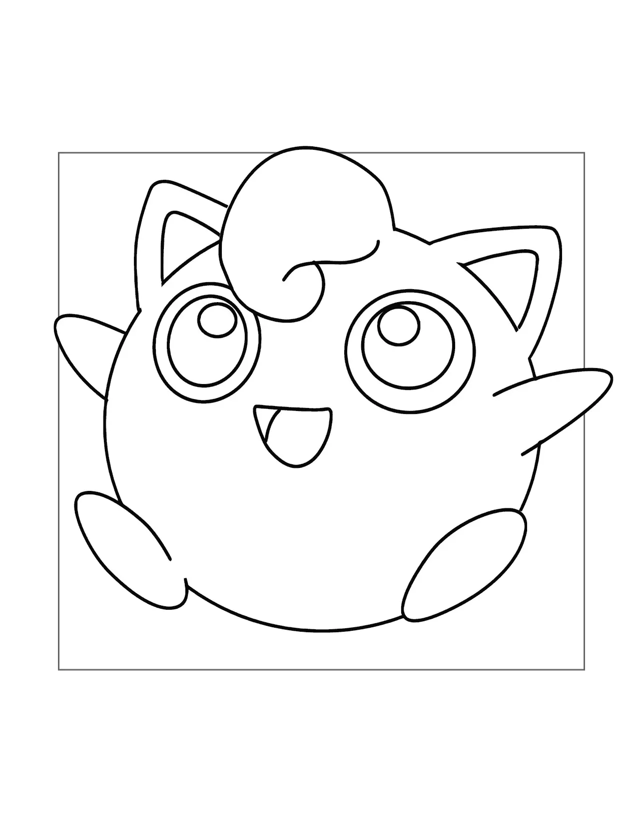 Jigglypuff Jumps Coloring Page