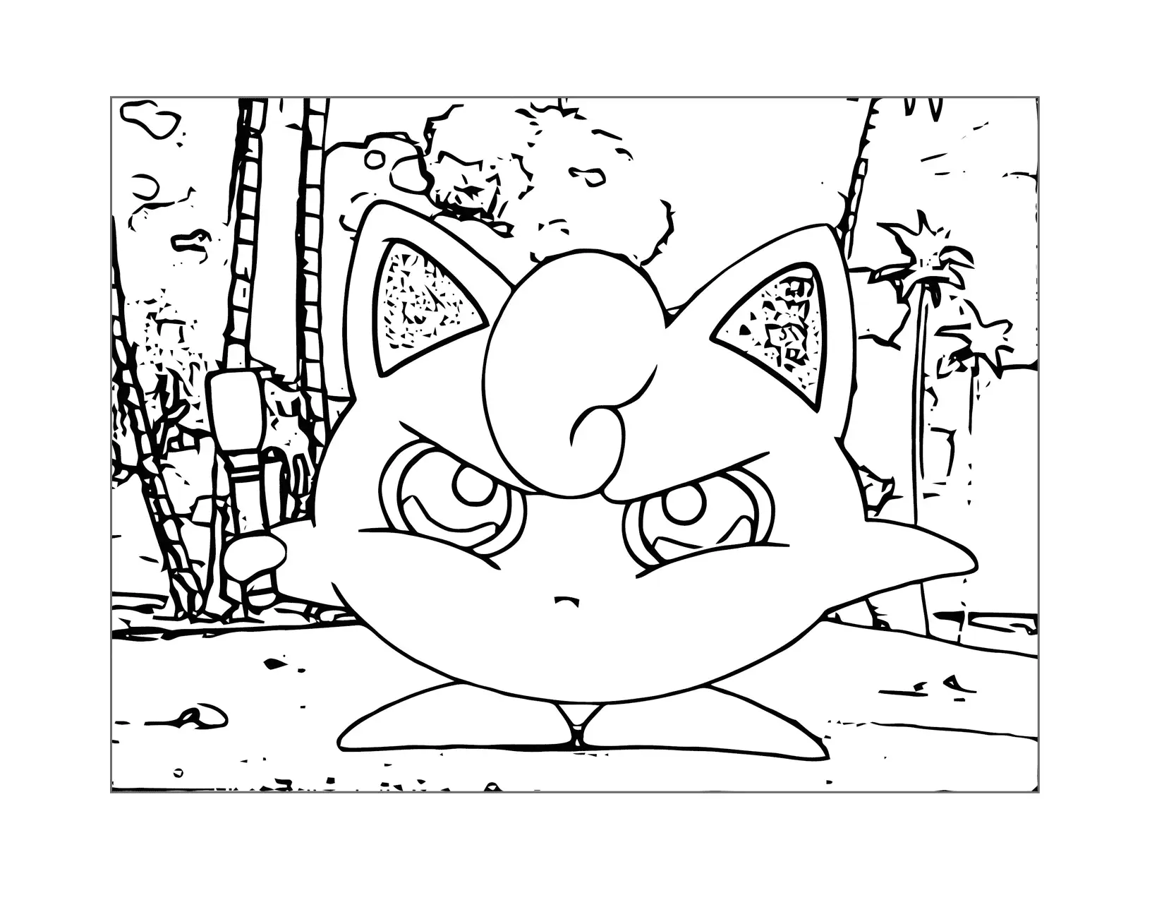 Jigglypuff Gets Angry Coloring Page