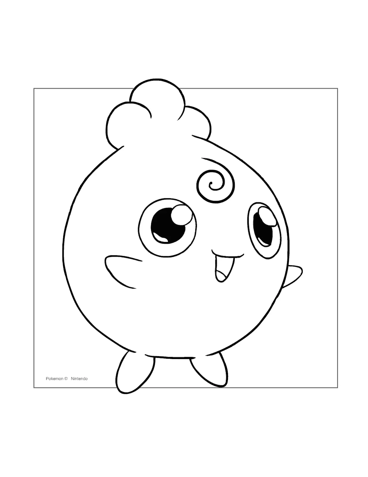 Cute Igglybuff Coloring Page