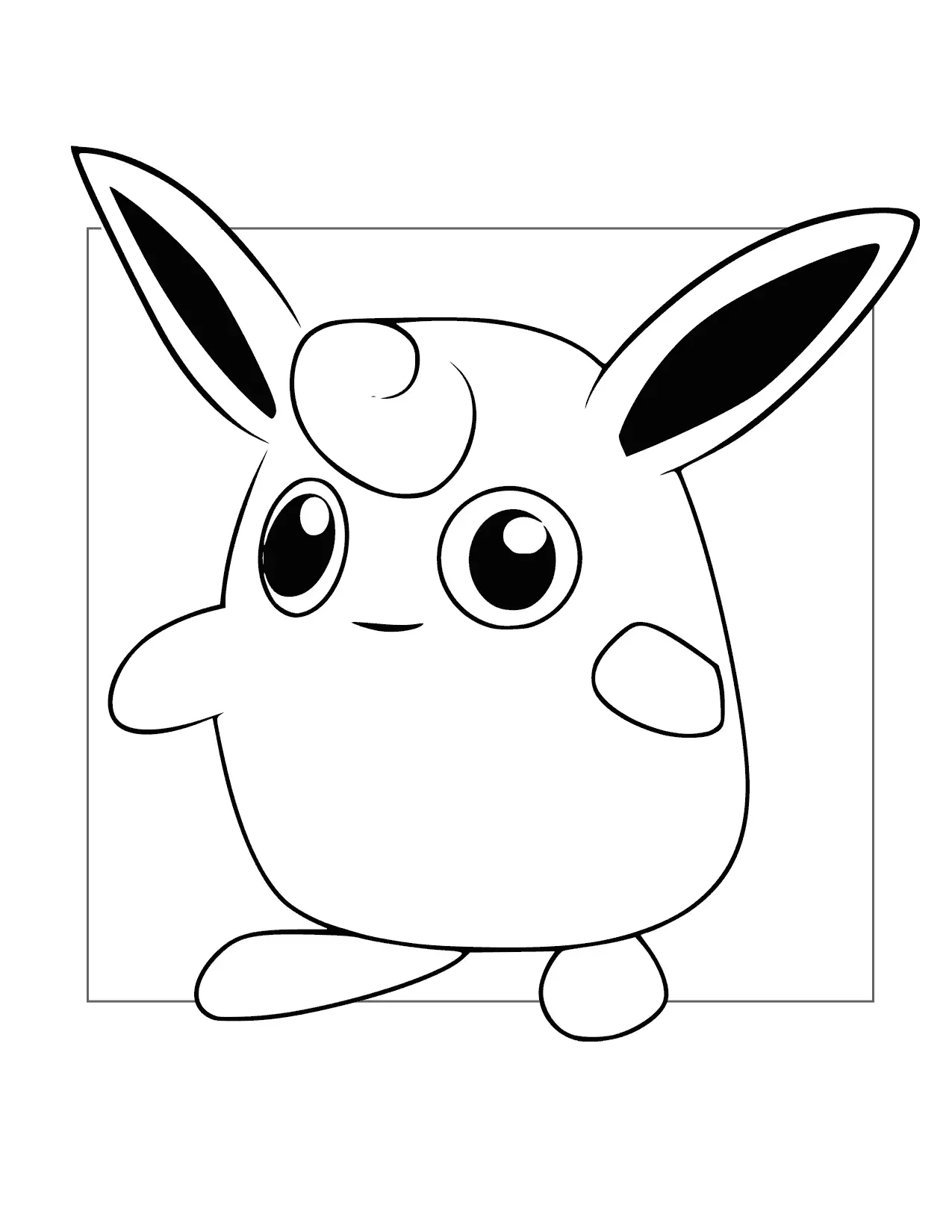 Wigglytuff Pokemon Coloring Page
