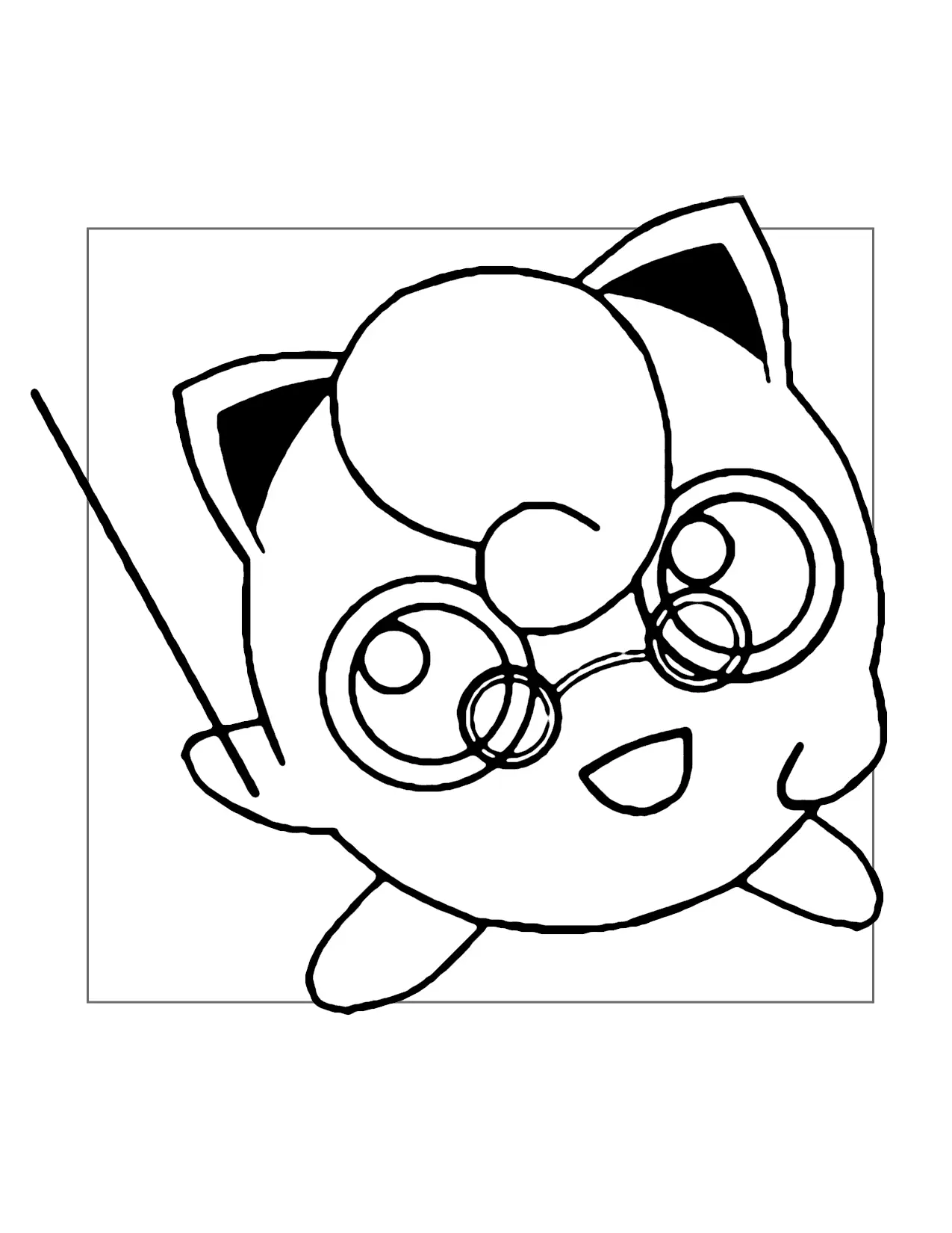 Professor Jigglypuff Coloring Page