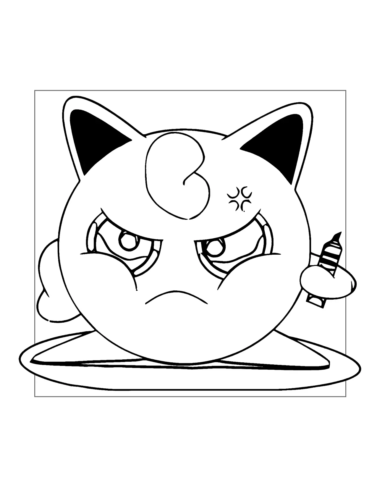Jigglypuffs Angry Marker Coloring Page