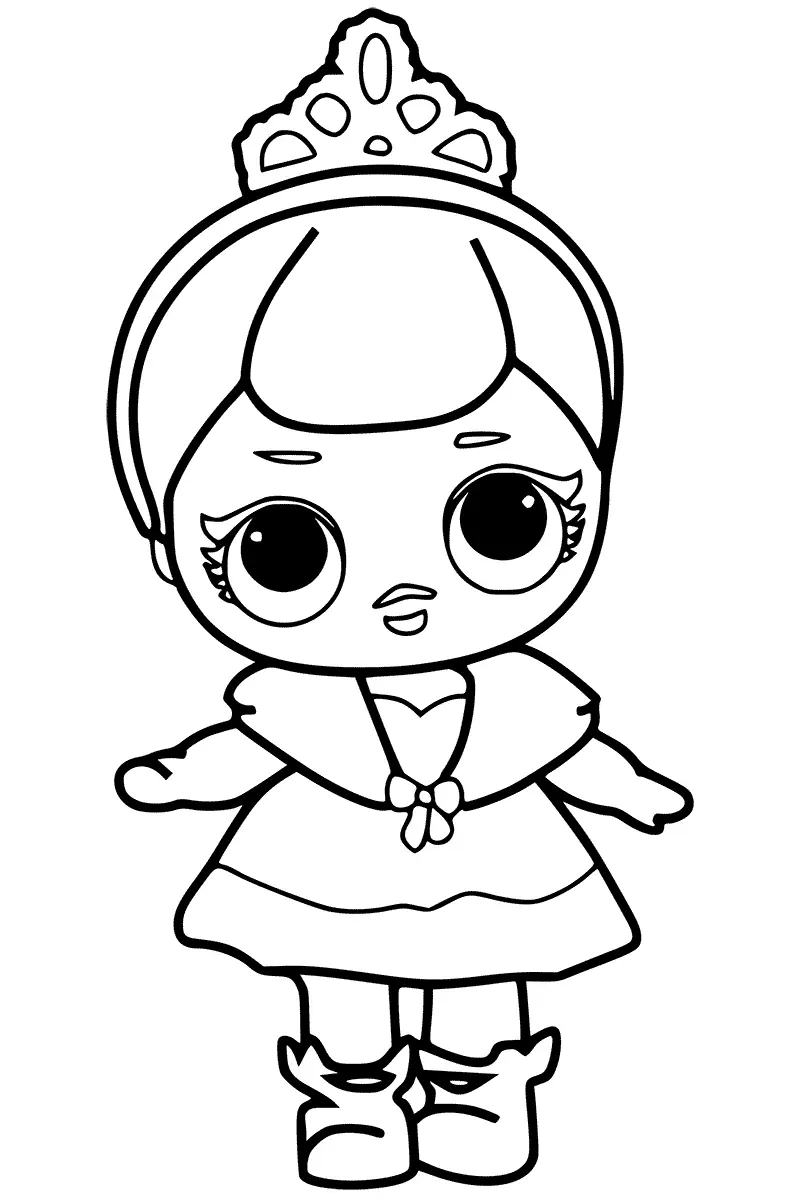 Crystal Queen Lol Dolls Coloring Page