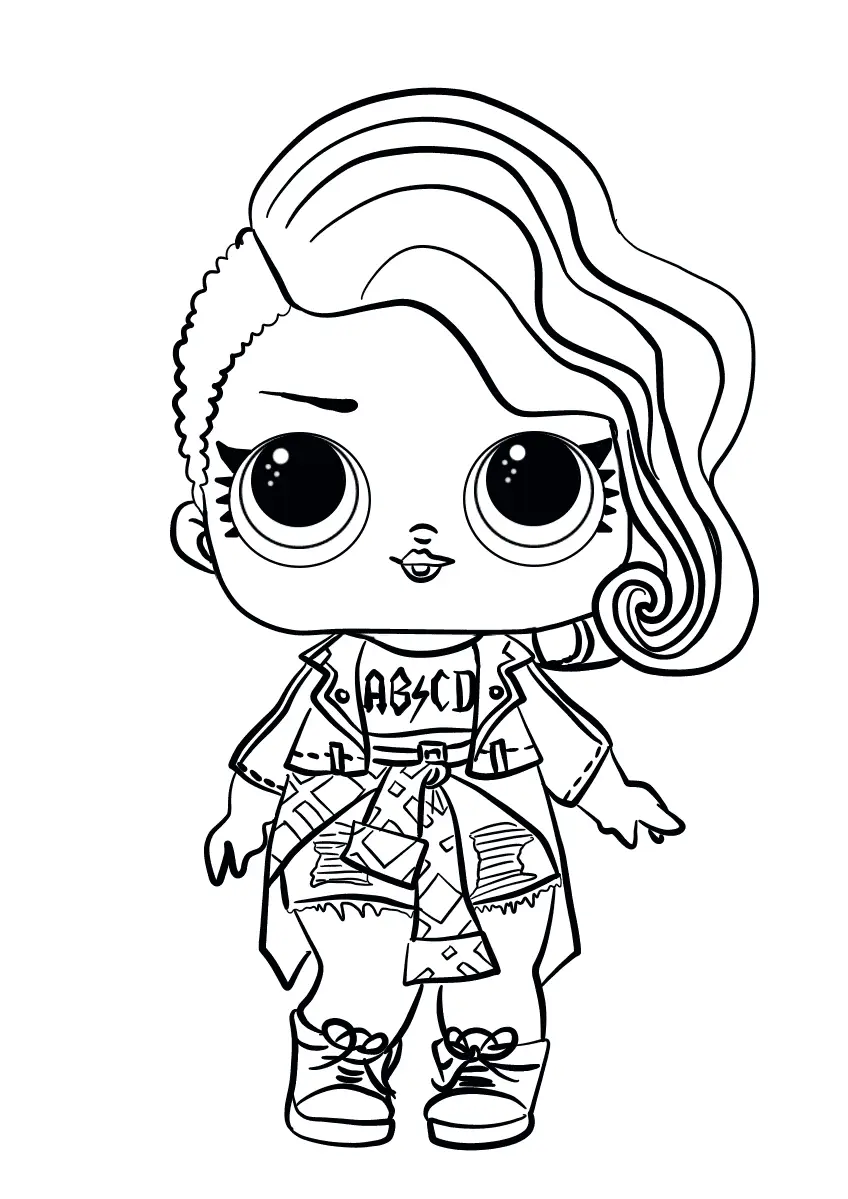 Rocker Lol Dolls Coloring Pages