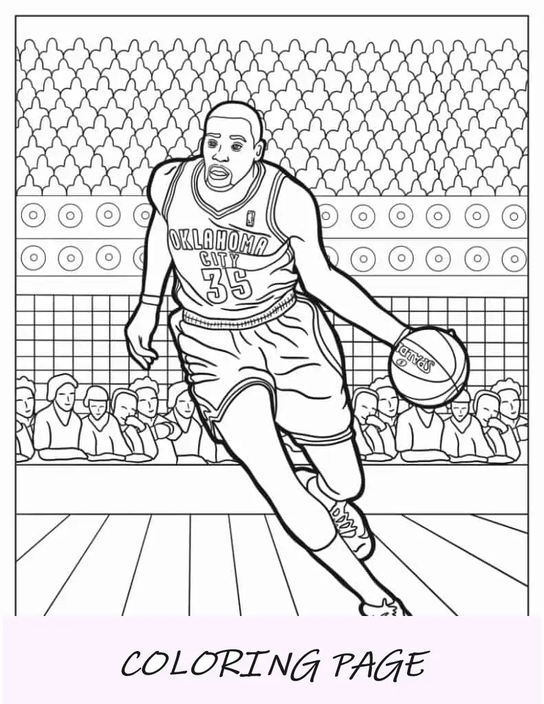 Jugador de la NBA regateando en la cancha
