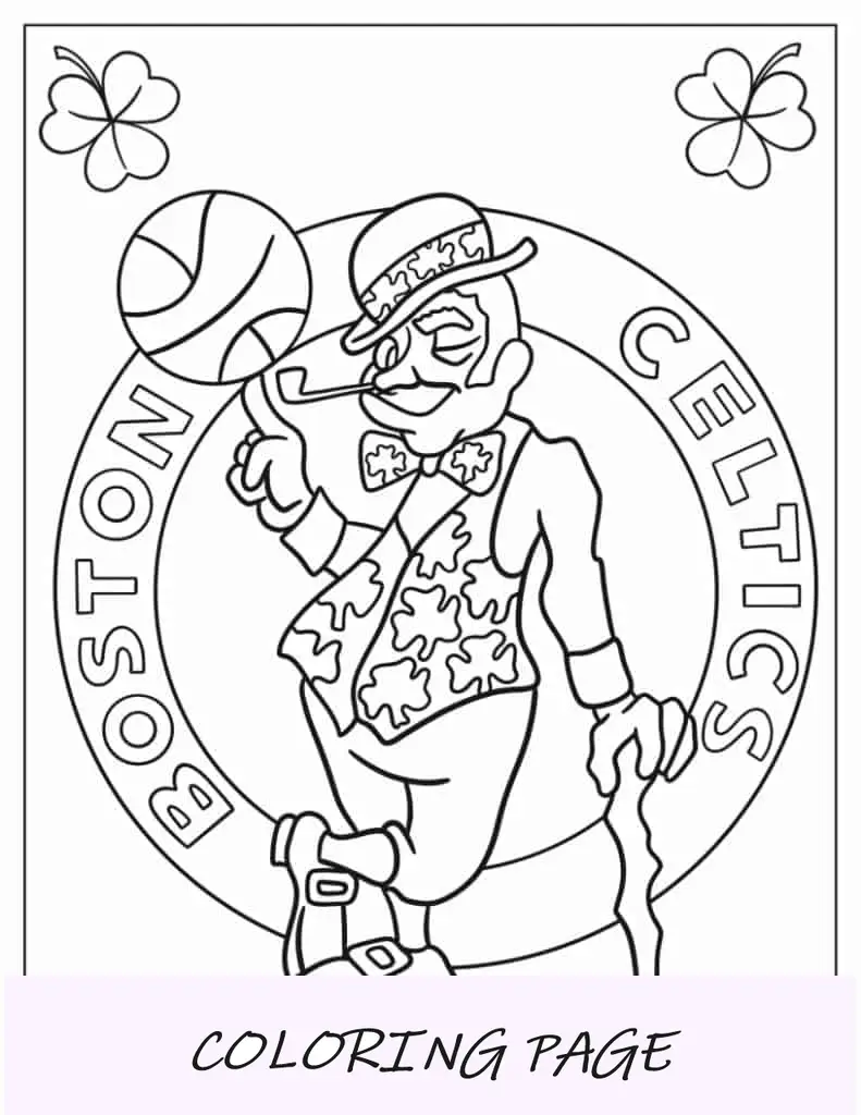 Emblema de los Boston Celtics para colorear