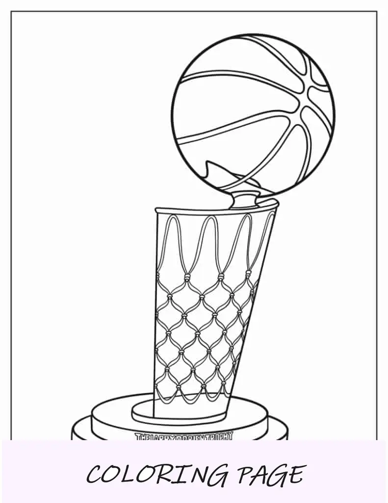 Trofeo del campeonato Larry O_Brien de la NBA para colorear
