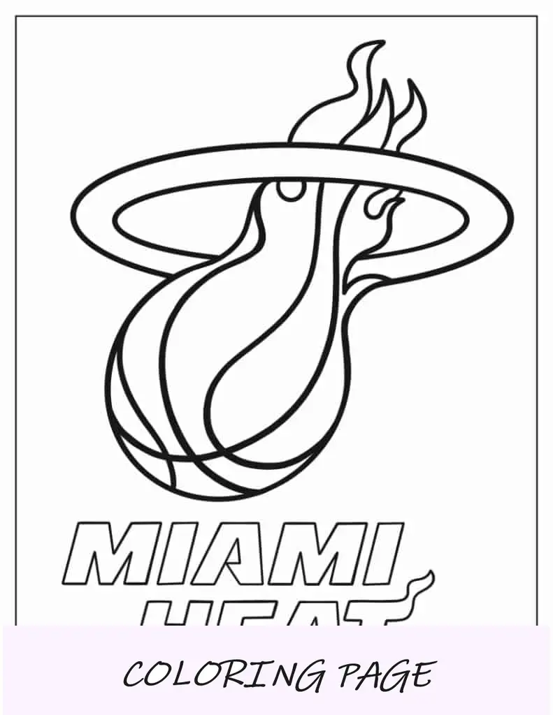 Logotipo De Miami Heat Para Colorear