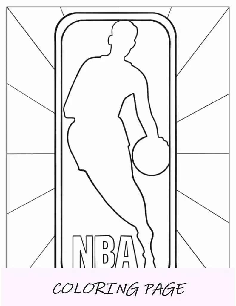 Hoja para colorear del logotipo de la NBA