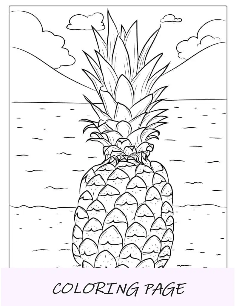 Piña con temática tropical