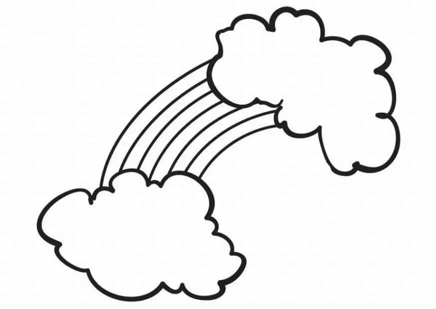 Easy Rainbow Coloring Page Printable