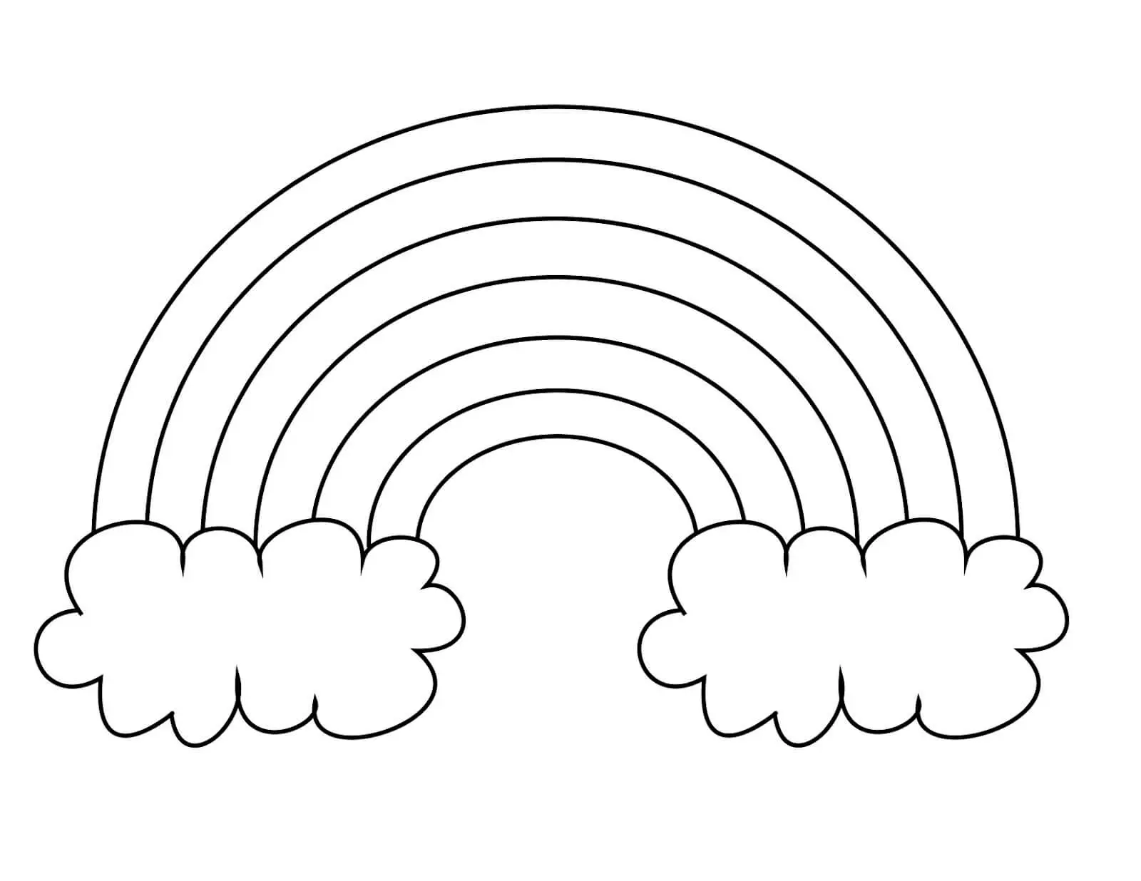 Simple Rainbow Coloring Page