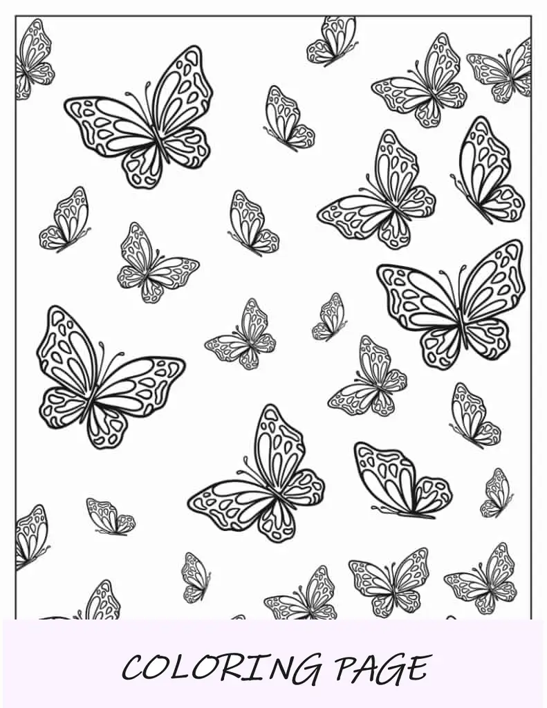 Docenas de mariposas revoloteando