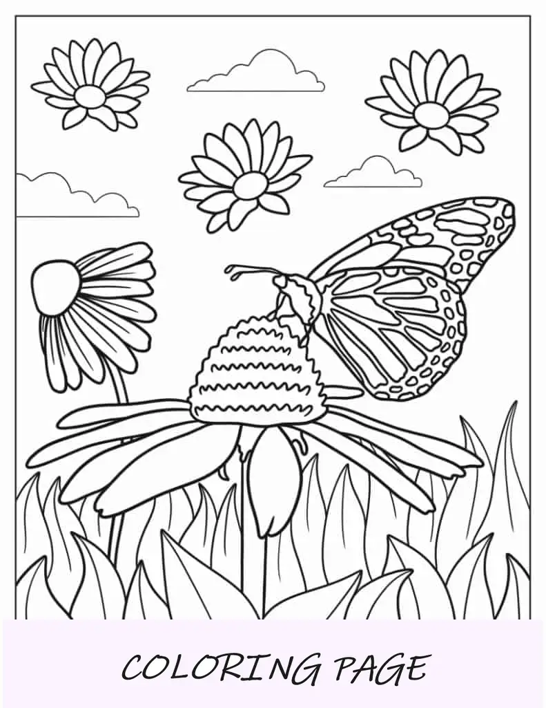 Mariposa alimentándose de néctar de flores