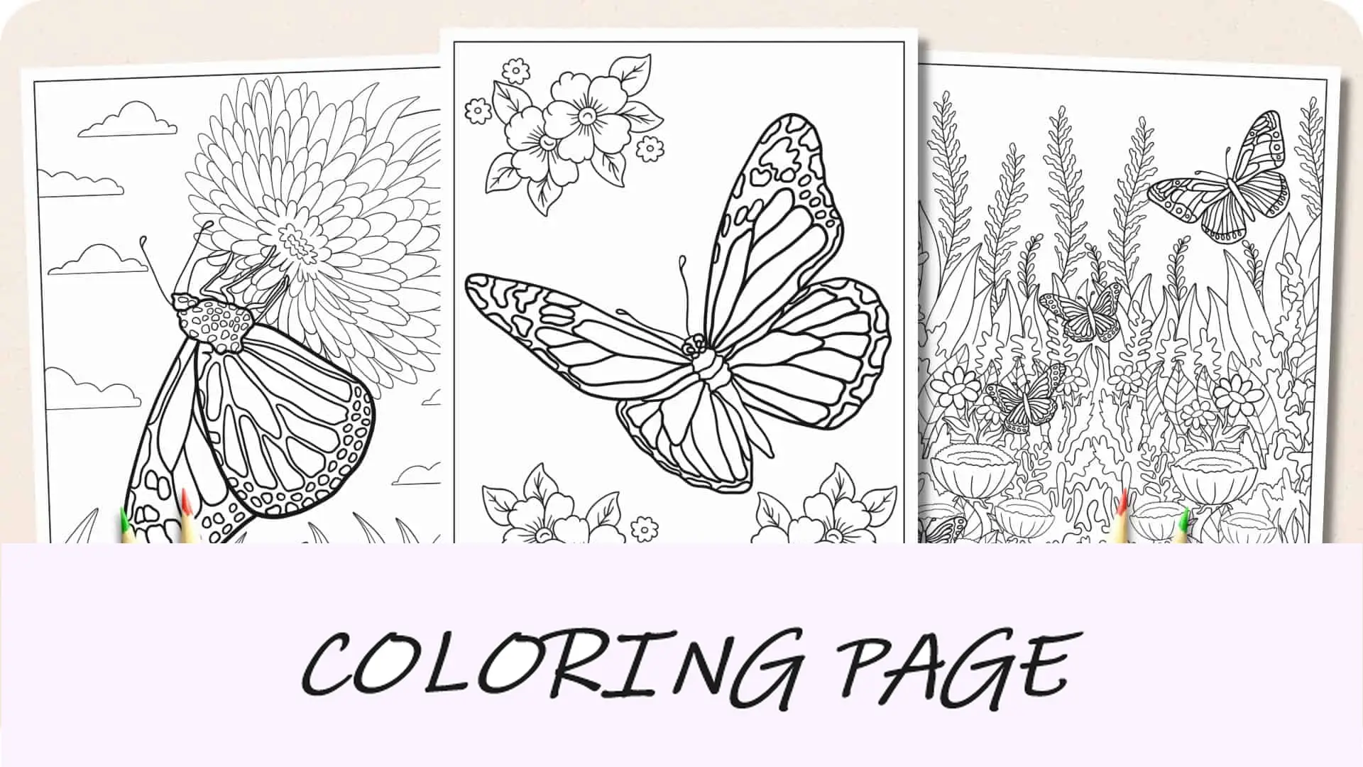 Dibujos para colorear de mariposas Imagen destacada