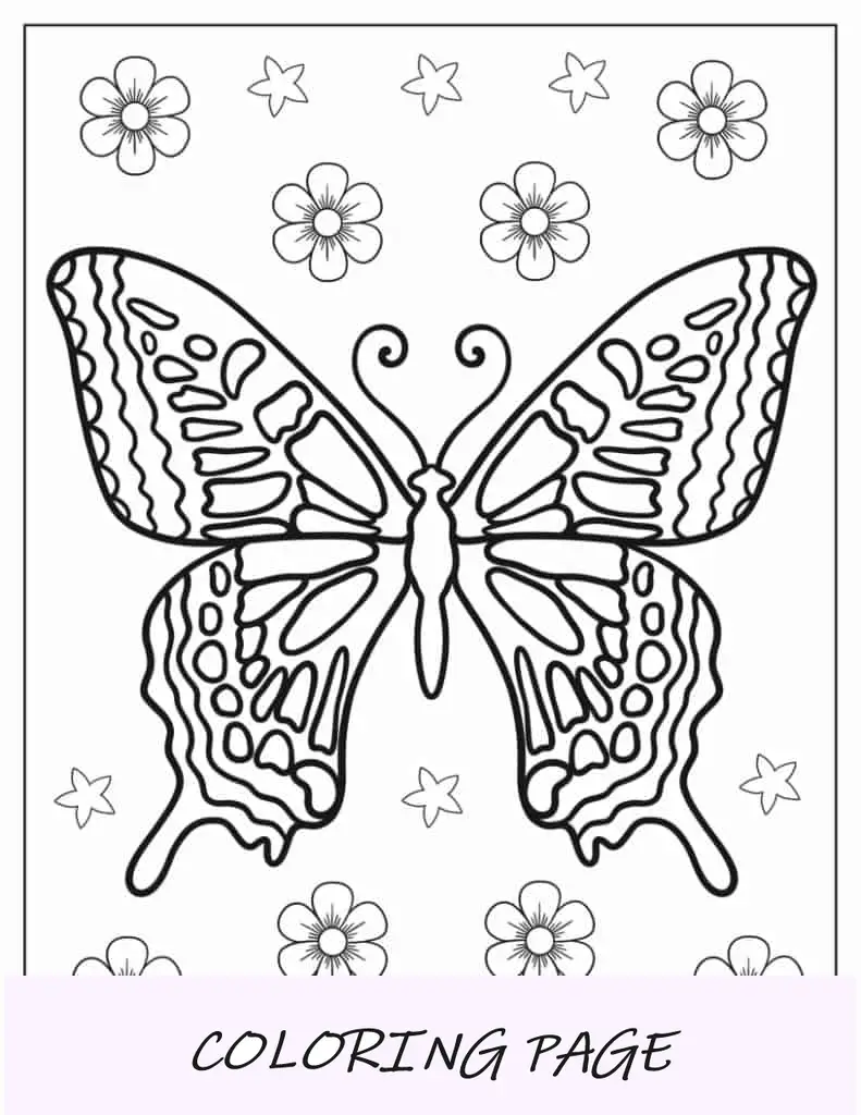 Mariposa cola de golondrina fácil para niños
