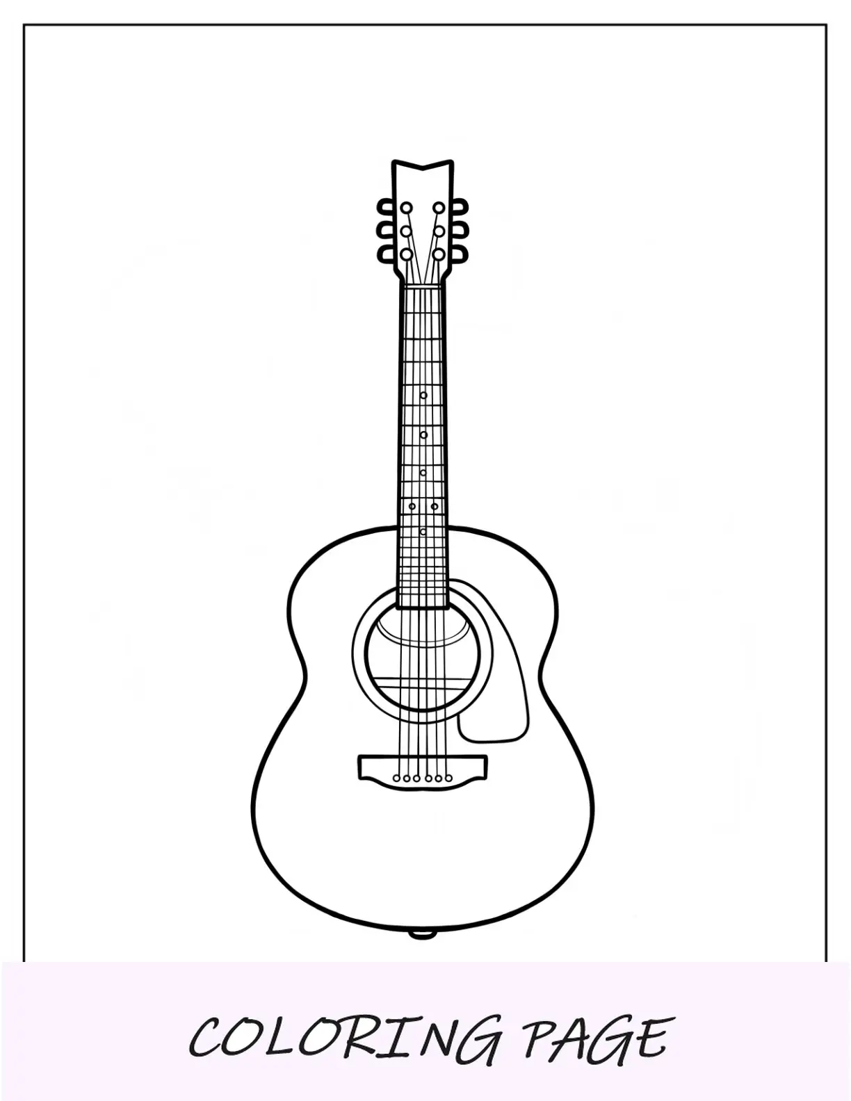 Pagina da colorare realistica della chitarra elettrica