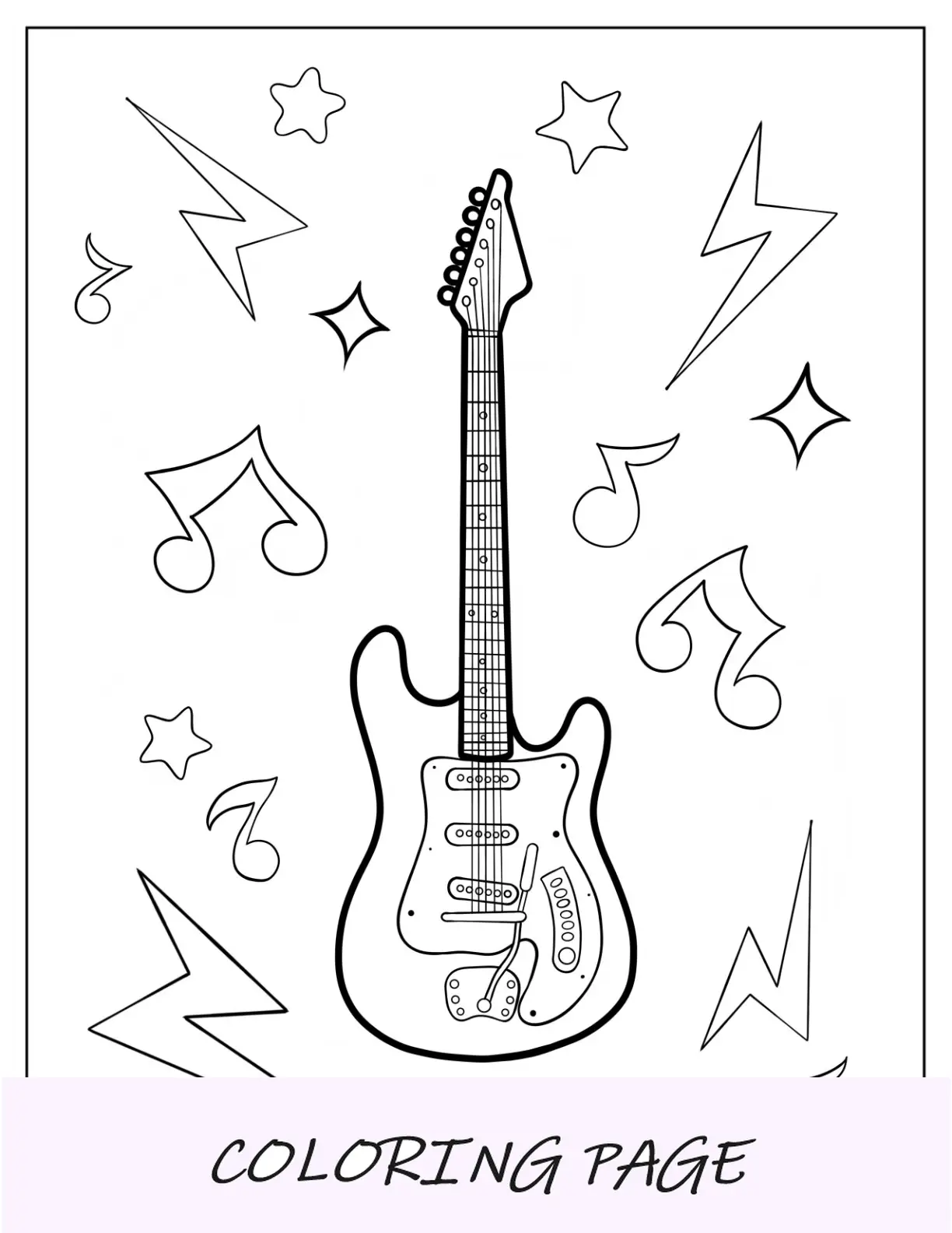 Pagina da colorare di chitarra firmata Duesenberg Joe Walsh