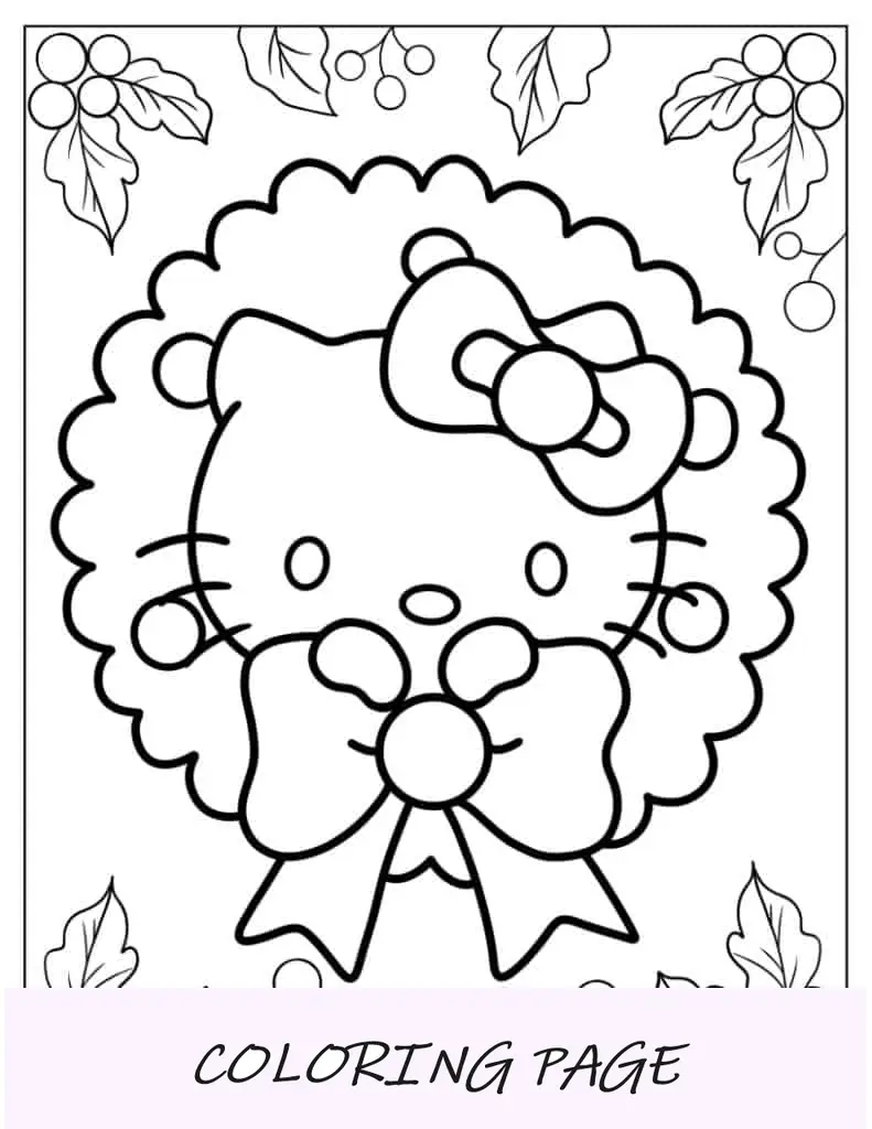 Contorno Kawaii do rosto da Hello Kitty